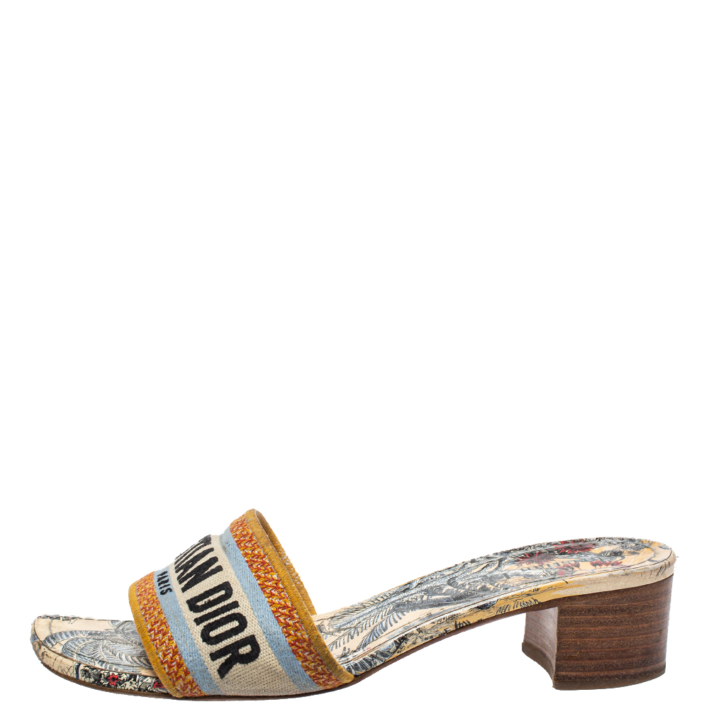 

Dior Multicolour Canvas D-way Slide Sandals Size, Multicolor