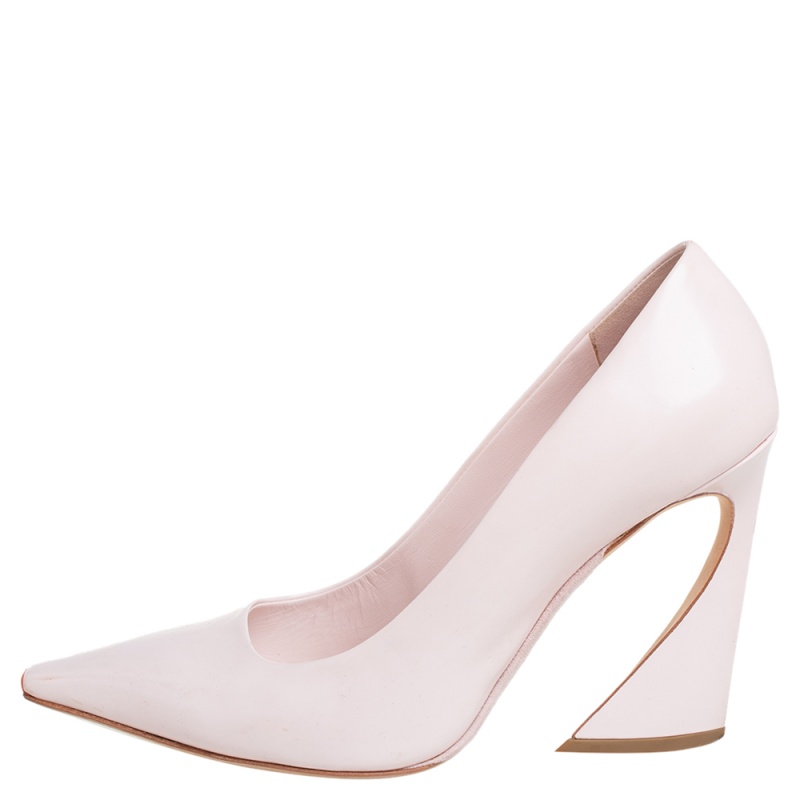 

Dior Nude Pink Leather Pointed Toe Curved Heel Pumps Size