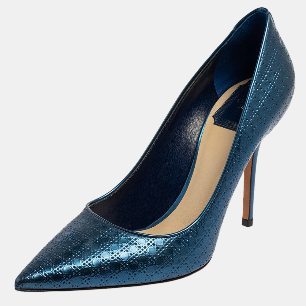 

Dior Blue Cannage Leather Pointed Toe Pumps Size
