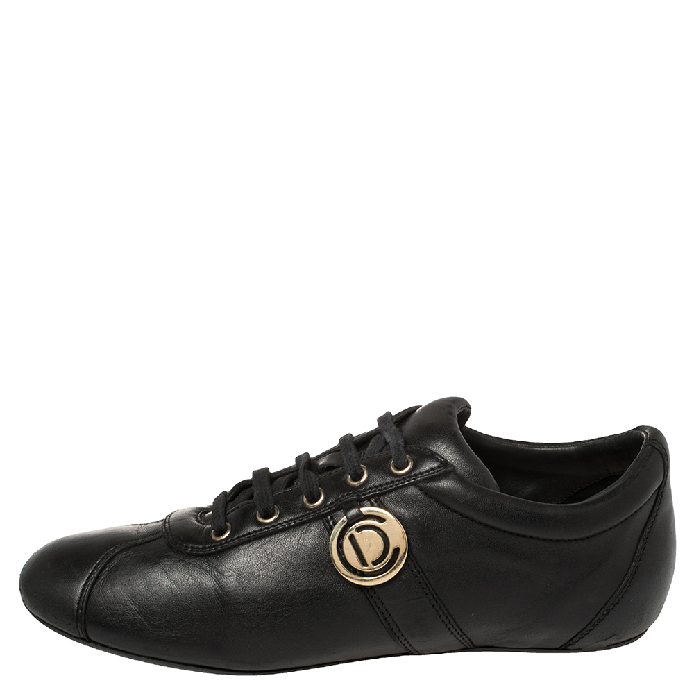 

Dior Black Leather Low Top Sneakers Size