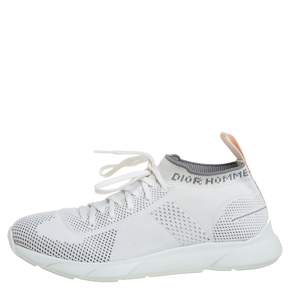 

Dior White Knit Fabric B21 Socks Low Top Sneakers Size