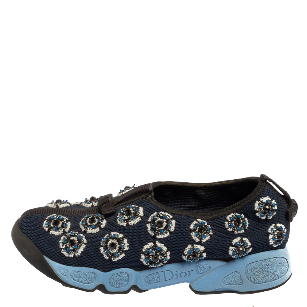 

Dior Blue/Black Mesh Fusion Sneakers Size