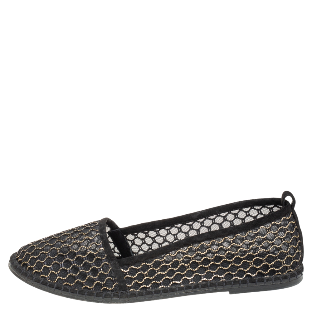 

Dior Black Mesh And Suede Nicely D Espadrilles Size
