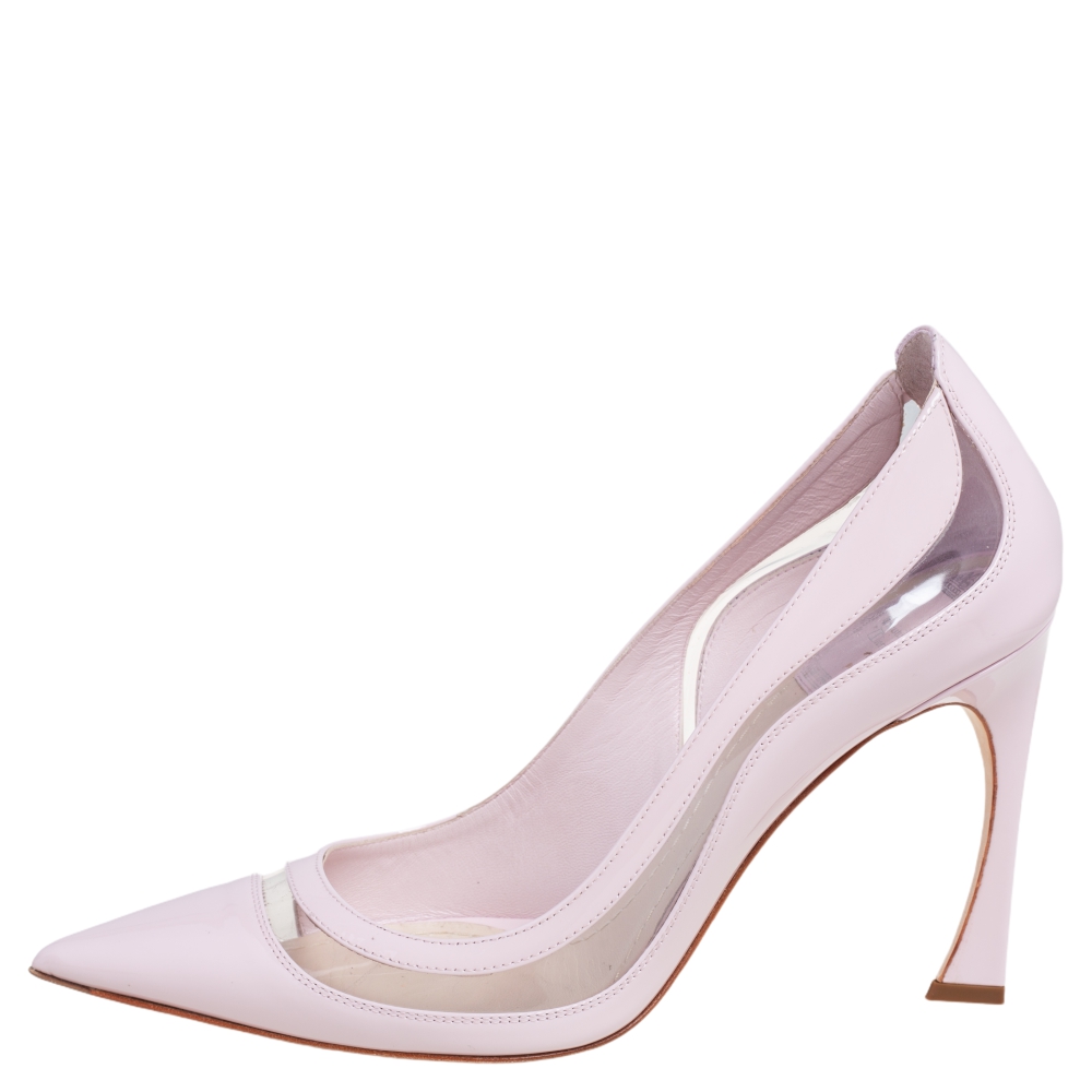 

Dior Pink Patent Leather and PVC Pointed Toe Pumps Size