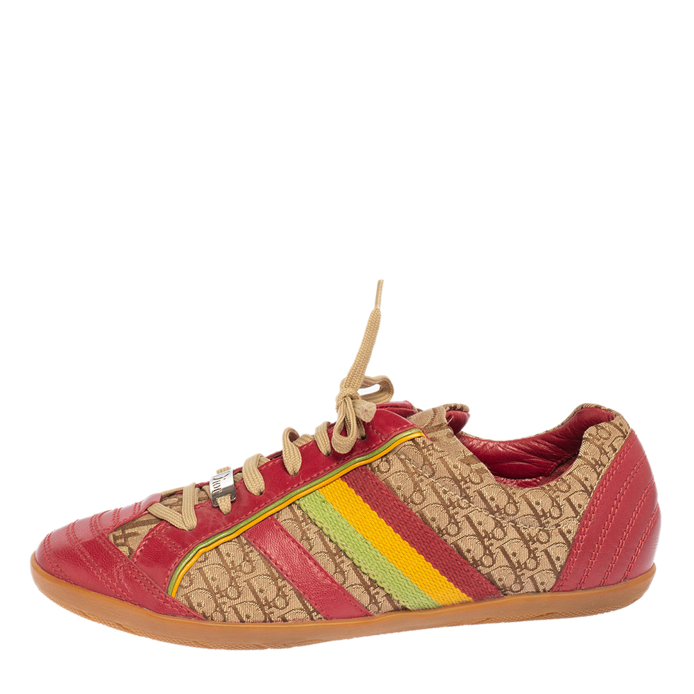 

Dior Multicolor Diorissimo Canvas and Leather Rasta Sneakers Size