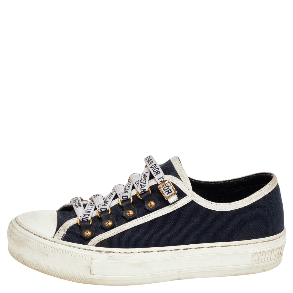 

Dior Blue/White Walk'n'Dior Low Top Sneakers Size