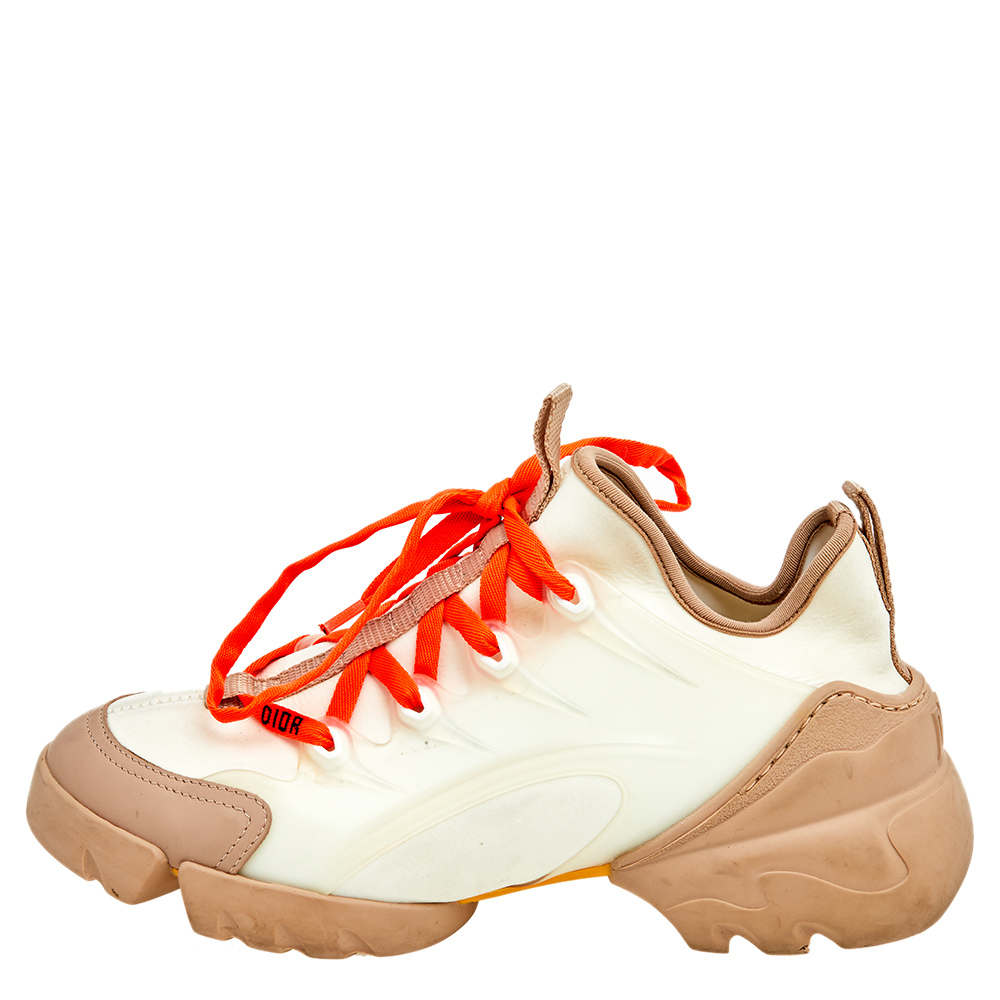 

Dior Cream/ Beige Rubber and Leather D-Connect Sneakers Size