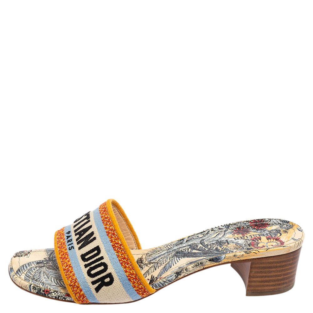 

Dior Multicolour Canvas D-Way Slide Sandals Size, Multicolor