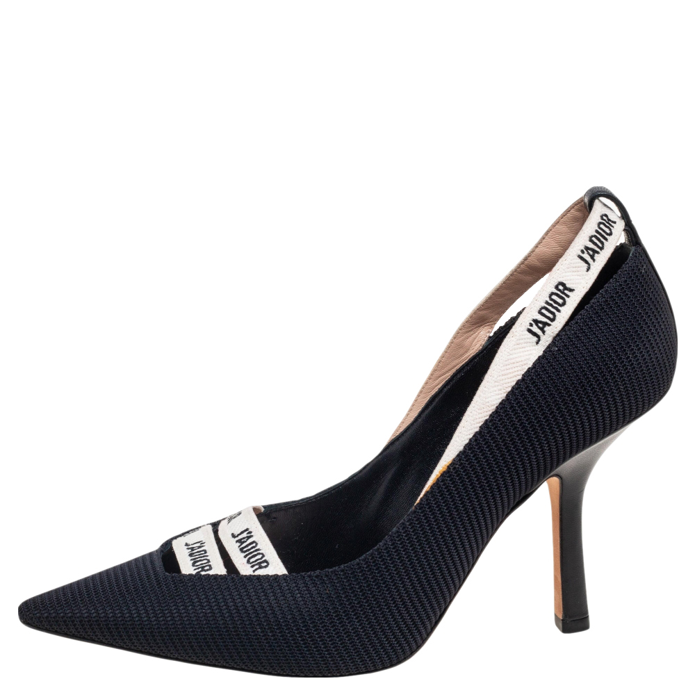 

Dior Black Canvas J'adior Pumps Size