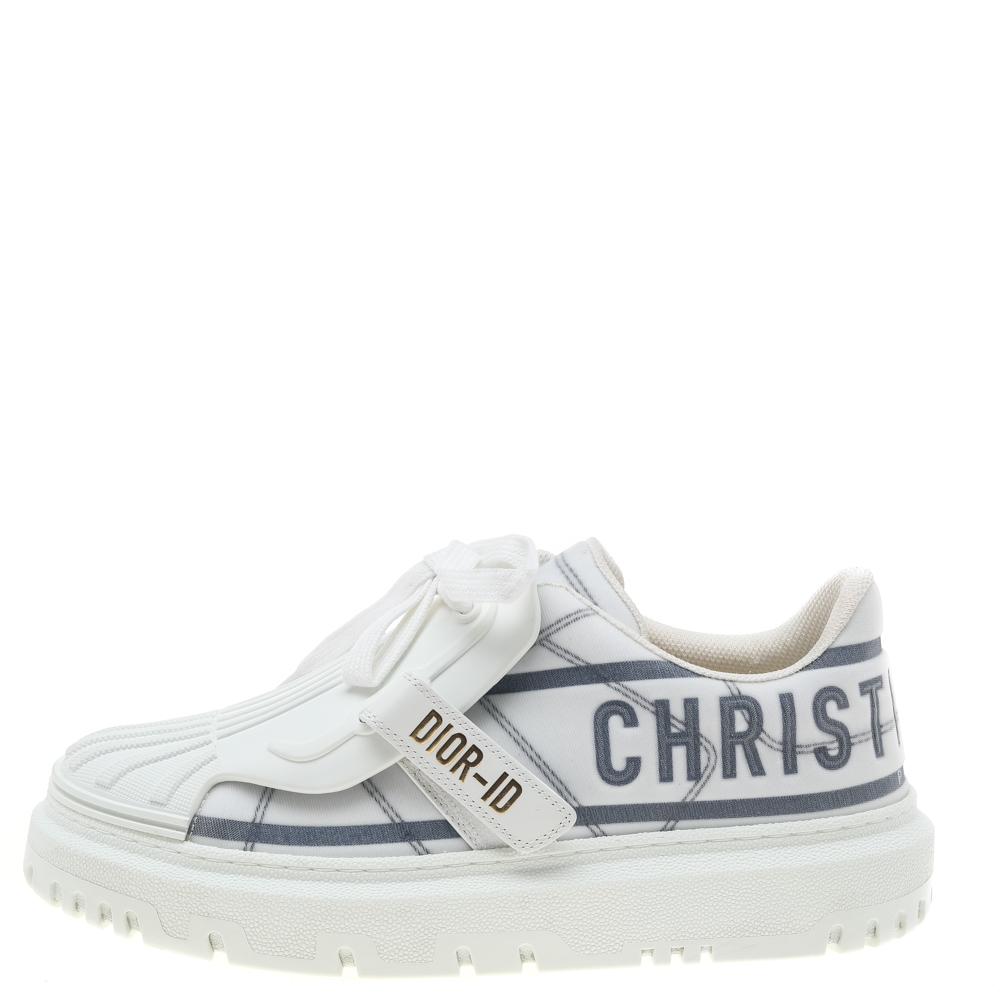 

Dior White Rubber And Technical Mesh Dior-ID Sneakers Size