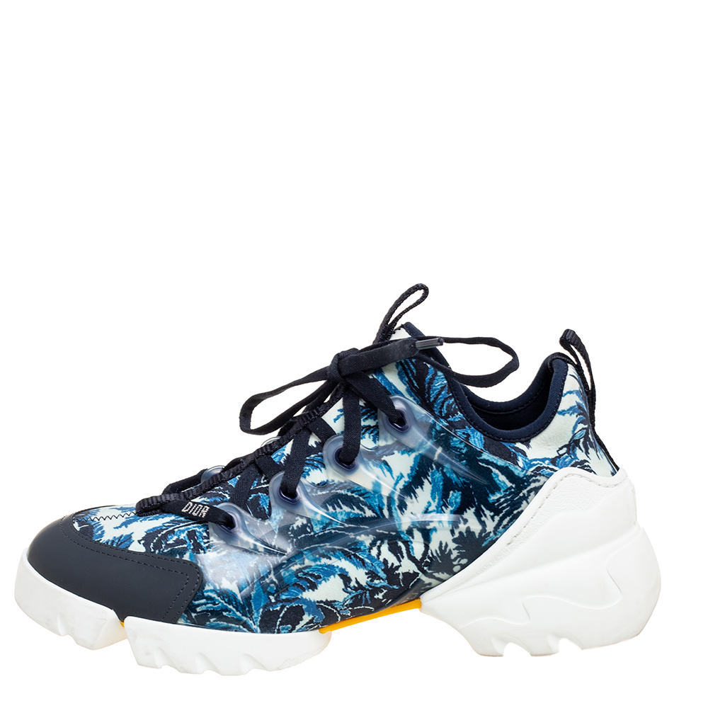 

Dior Multicolor Tropicalia Print Technical Fabric And Leather D-Connect Sneakers Size