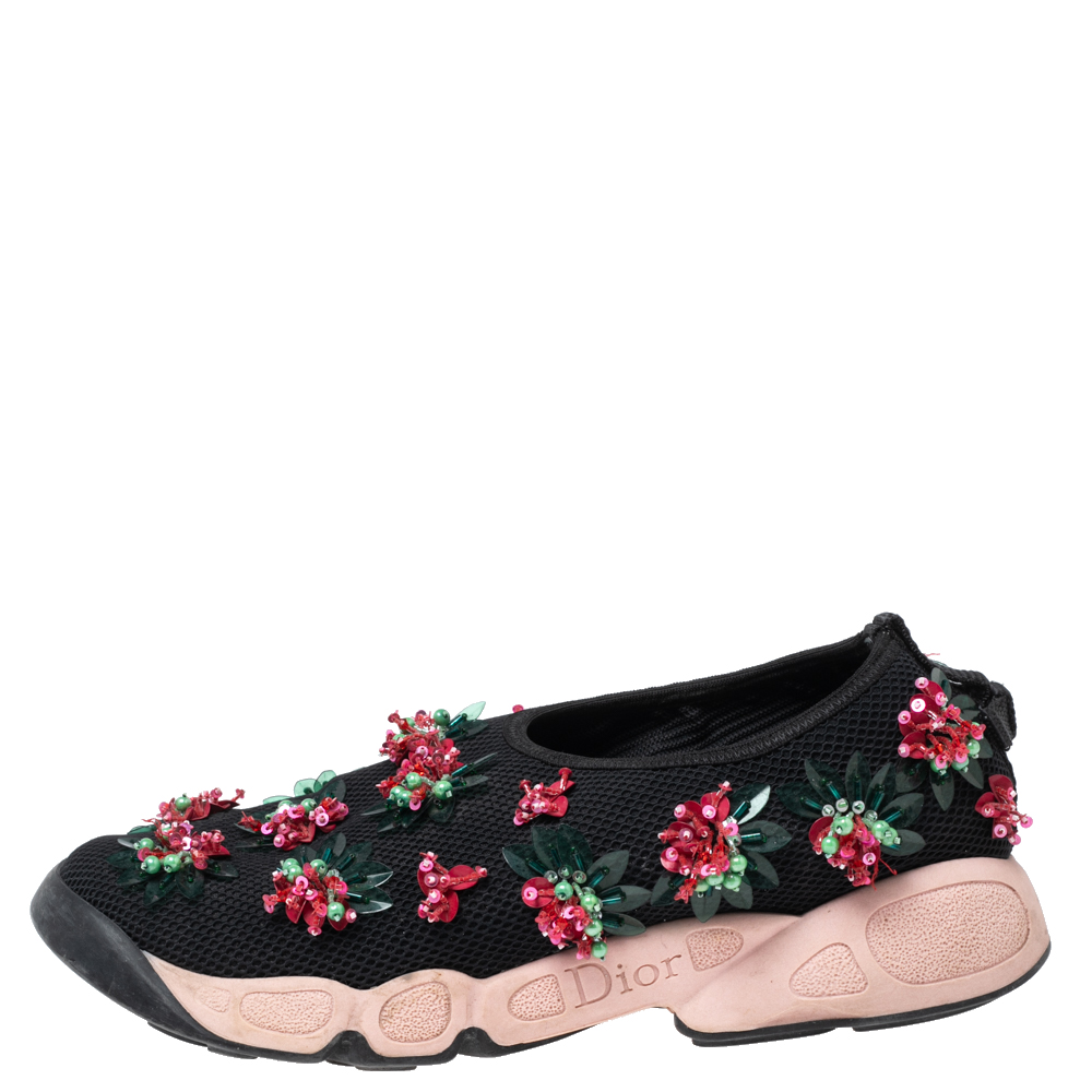 

Dior Black Mesh Fusion Low Top Sneakers Size