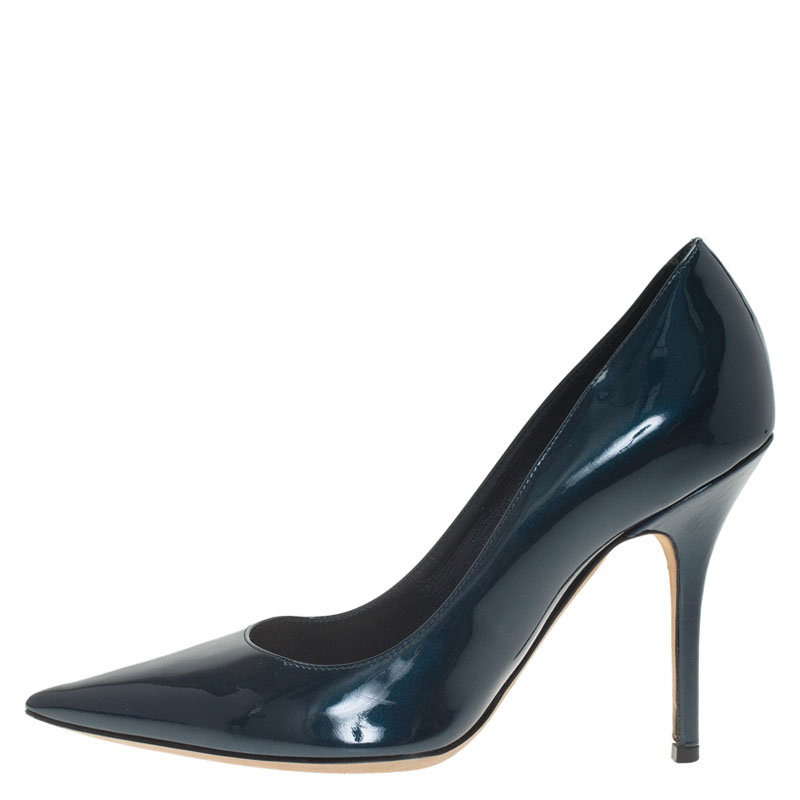 

Dior Blue Patent Pointed Toe Pumps Size