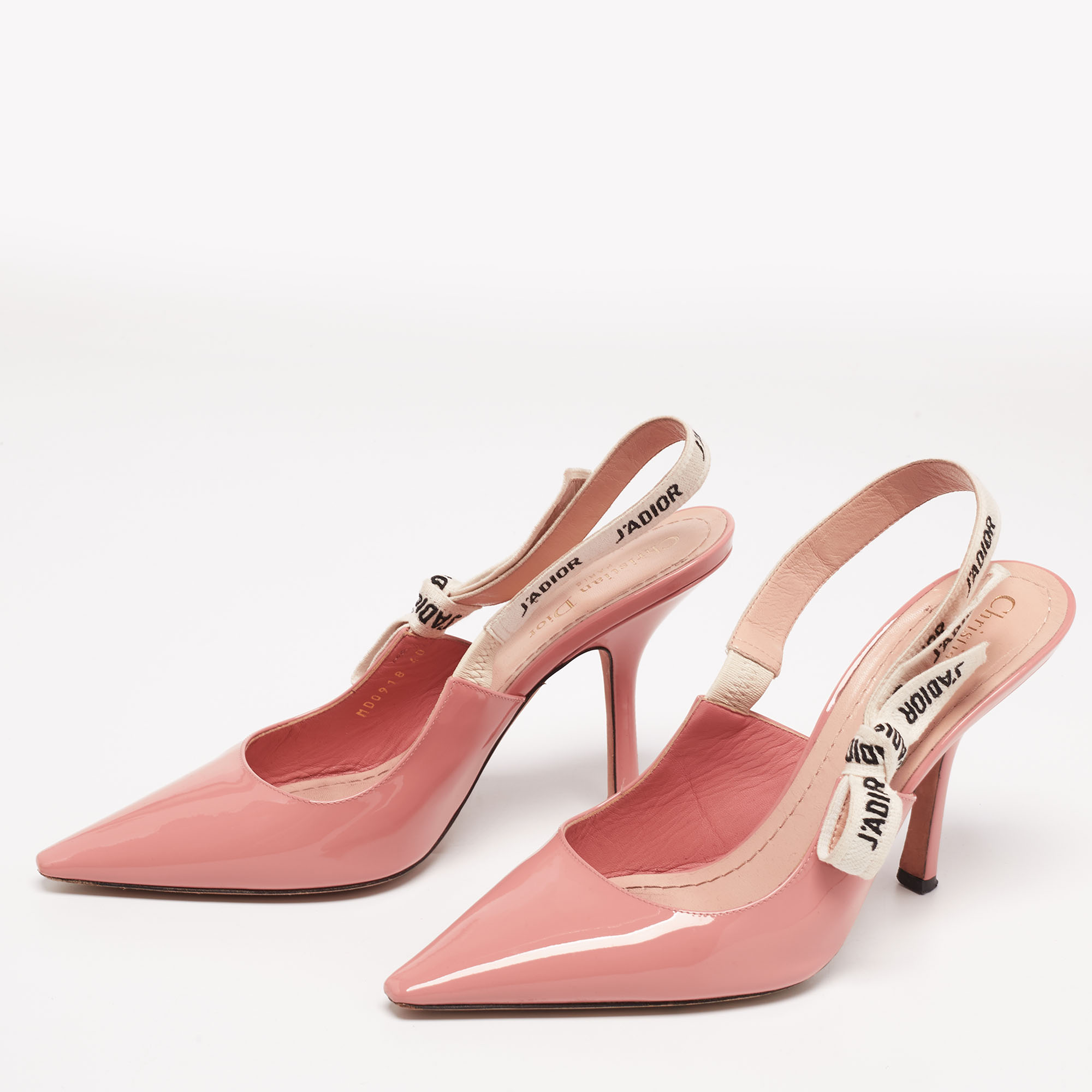 

Dior Pink Patent Leather J'Adior Slingback Pumps Size
