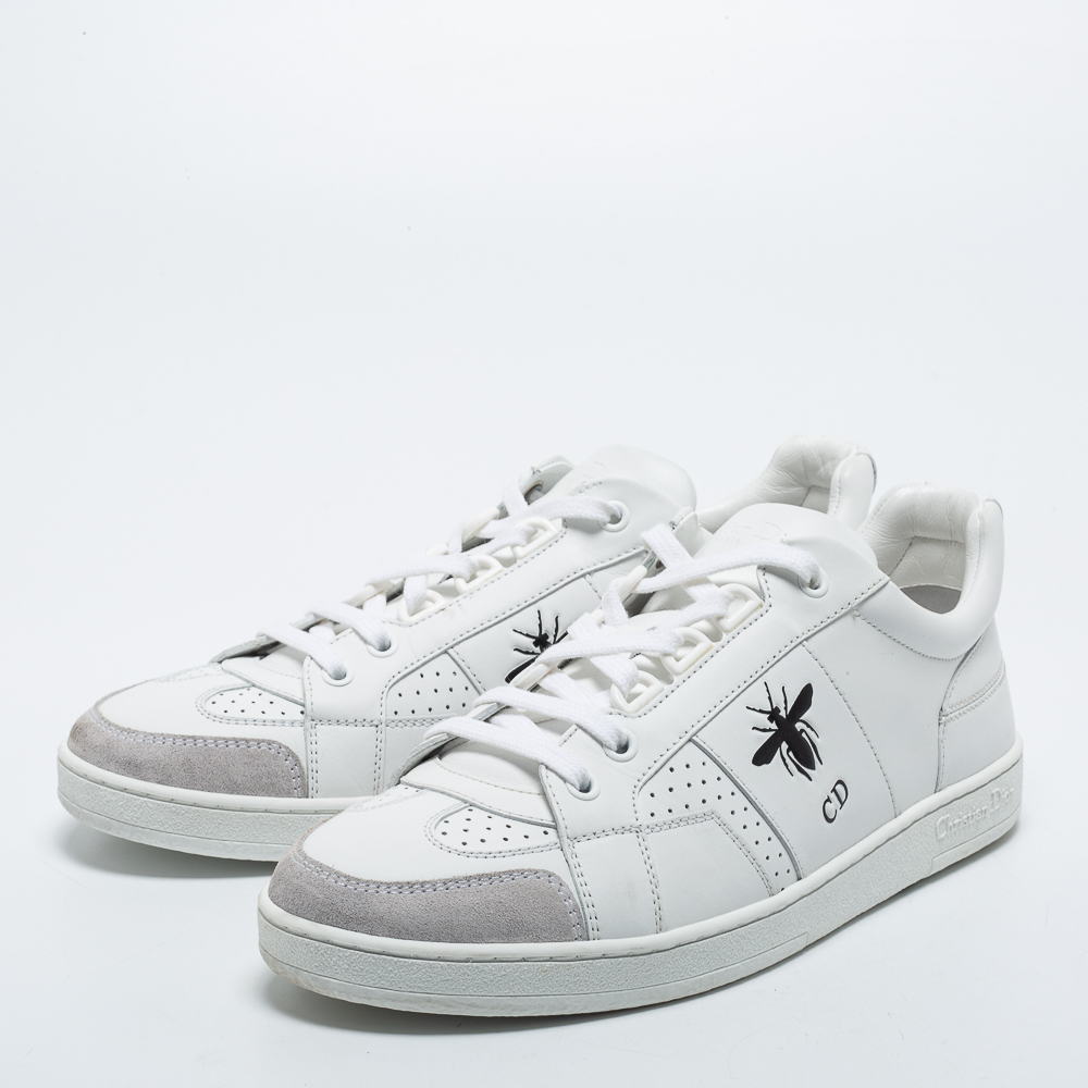 

Dior White/Grey Suede and Leather D-Bee Sneakers Size