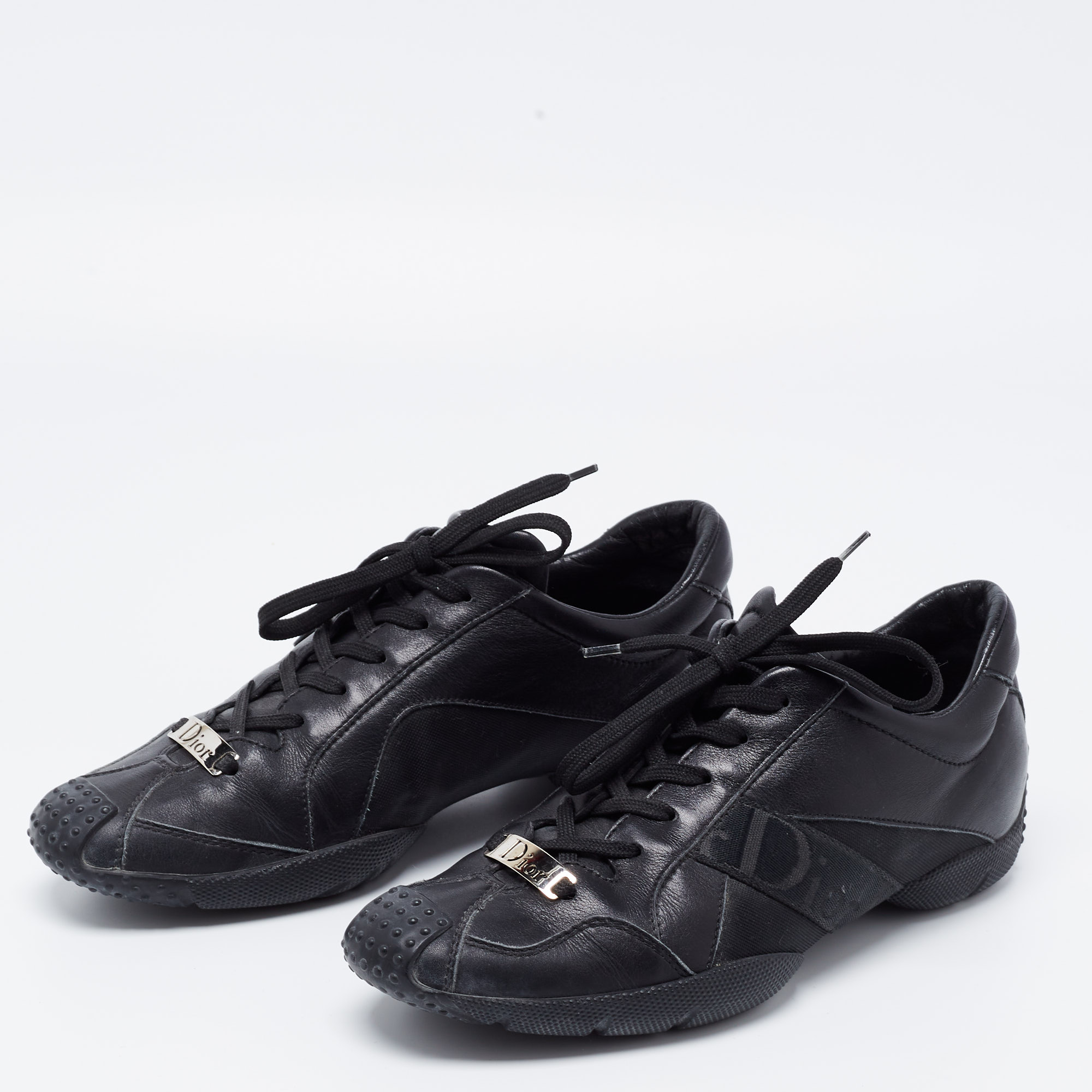 

Dior Black Leather Low Top Sneakers Size