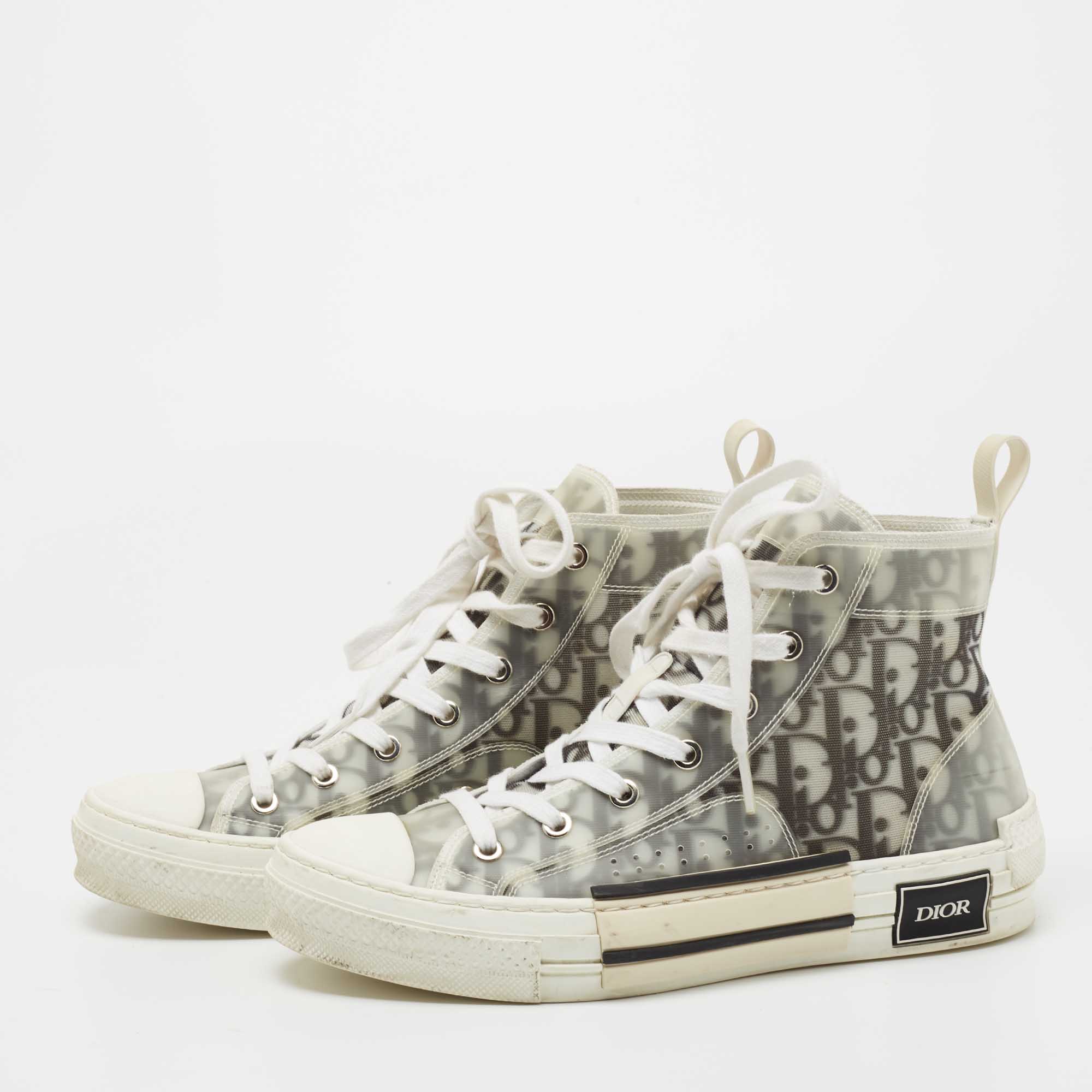 

Dior Green/White Mesh And Rubber B23 High Top Sneakers Size, Grey