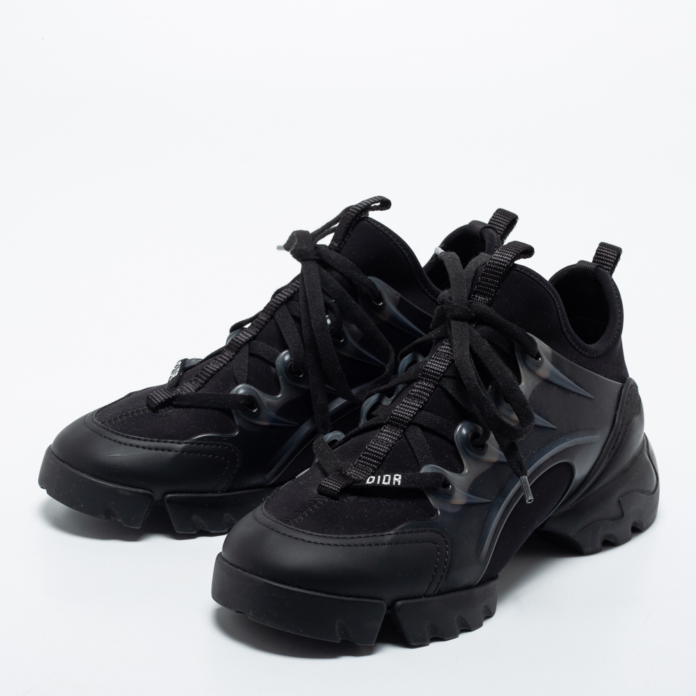 

Dior Black Rubber and Fabric D-Connect Sneakers Size