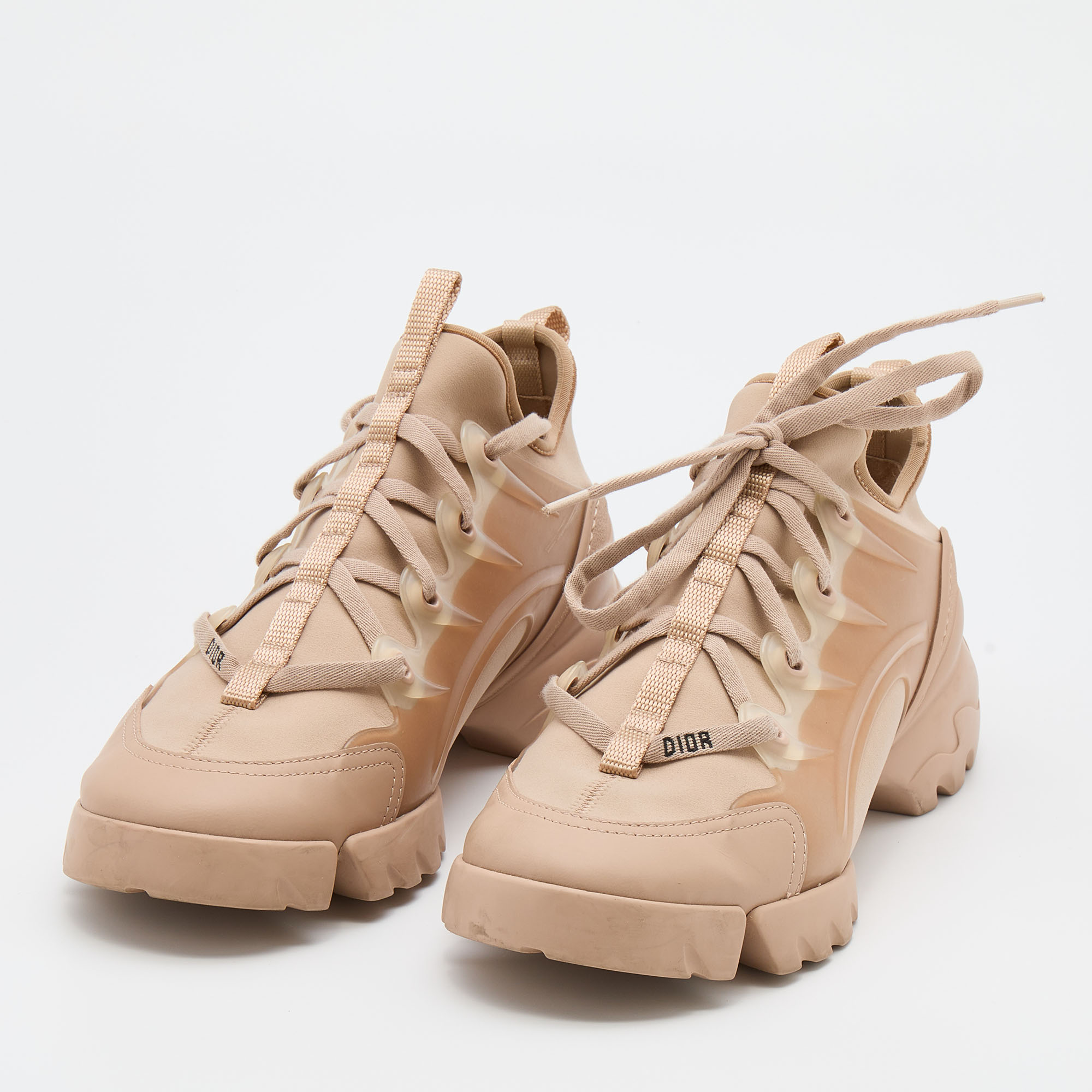 

Dior Beige Stretch Fabric and Rubber D-Connect Sneakers Size