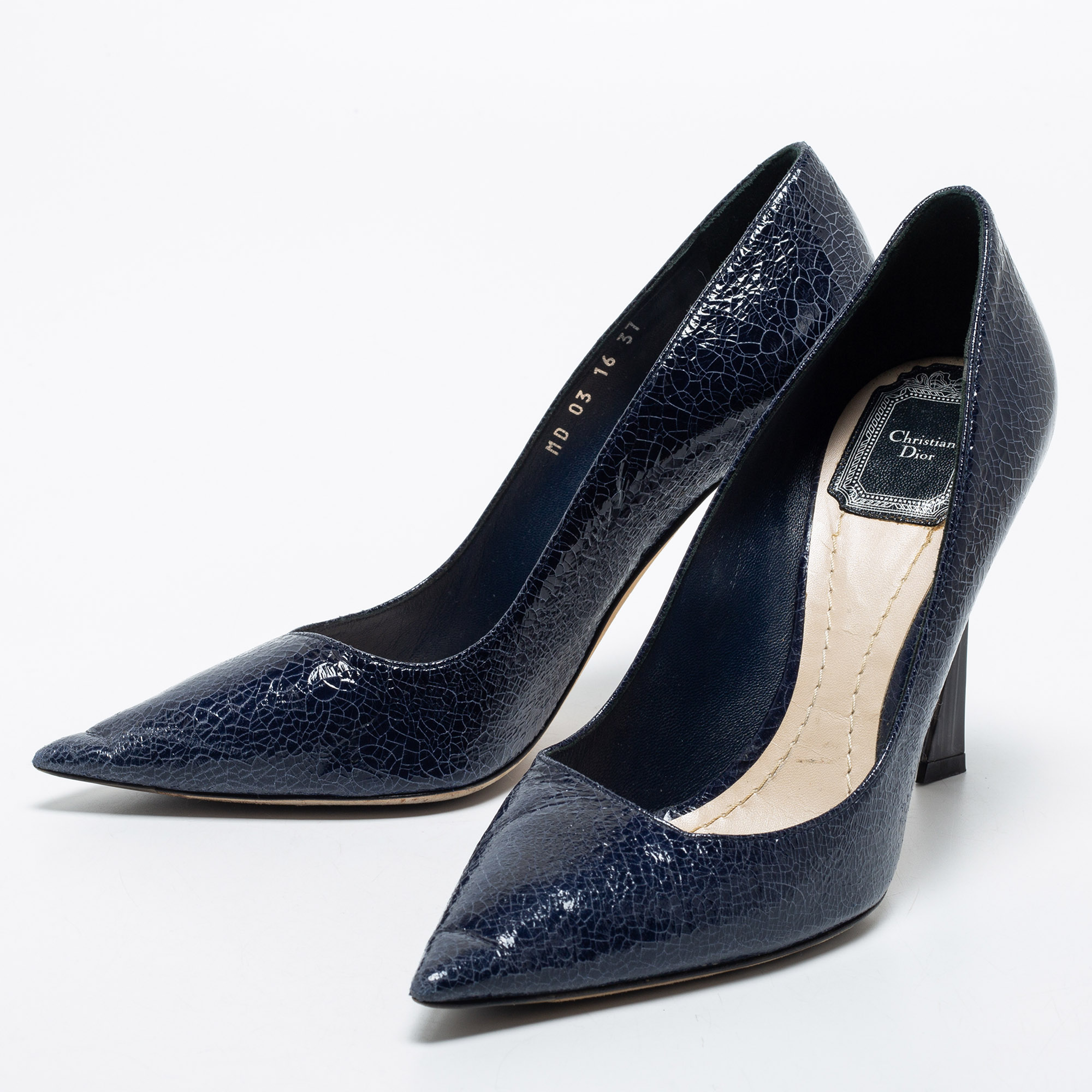 

Dior Navy Blue Leather Songe Pumps Size