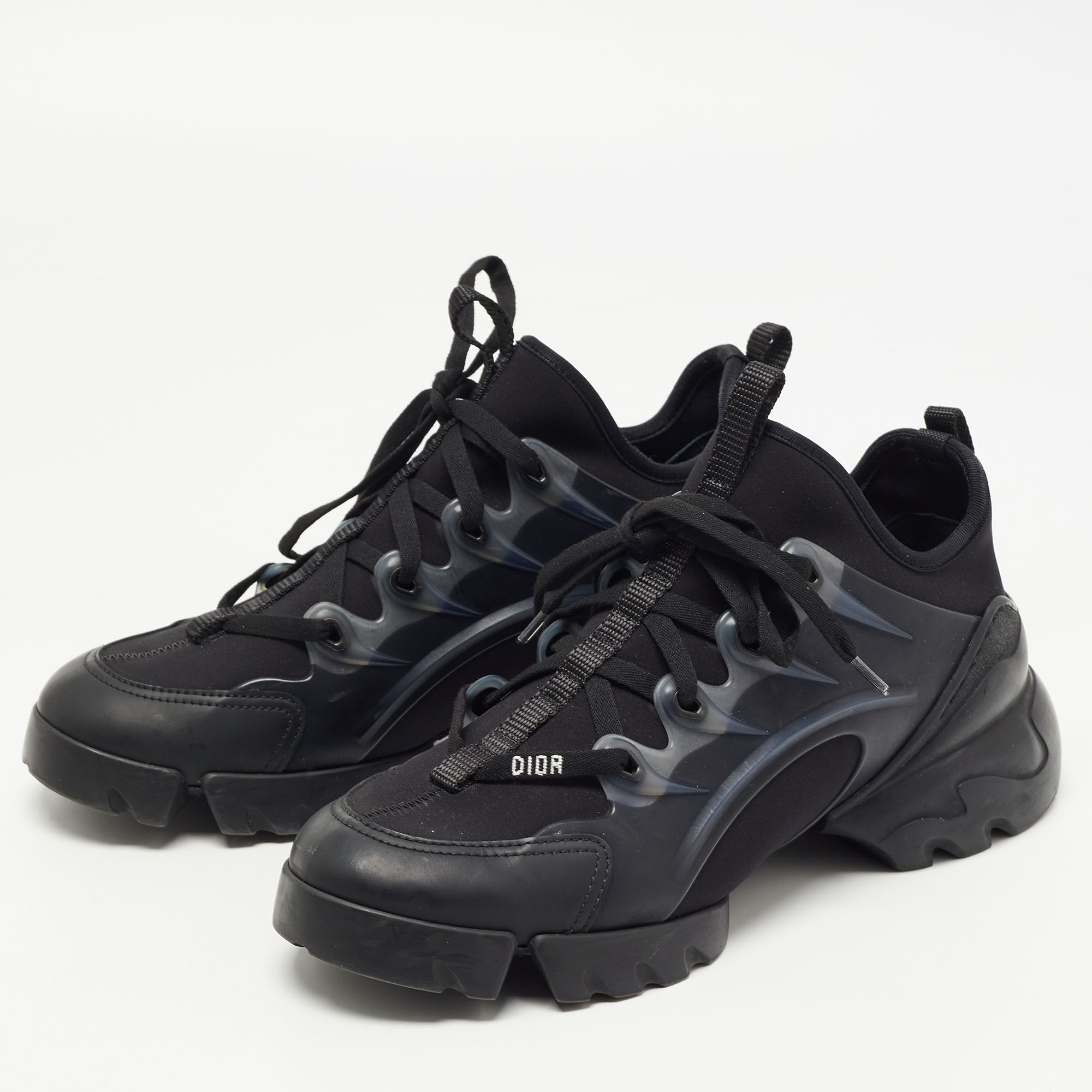 

Dior Black Neoprene and Leather D-Connect Sneakers Size