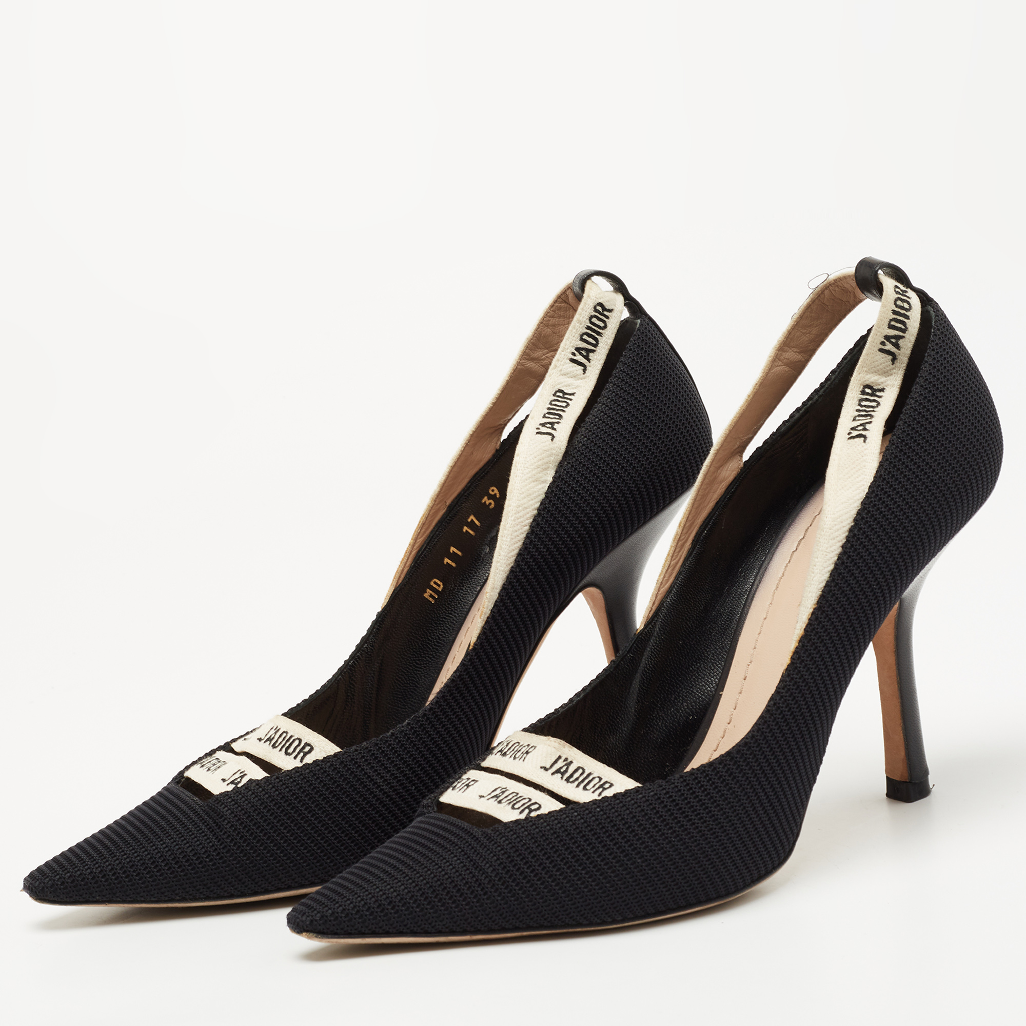 

Dior Black Fabric J'adior Pointed Toe Pumps Size