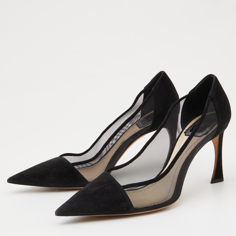 

Dior Black Suede and Mesh Songe Pumps Size