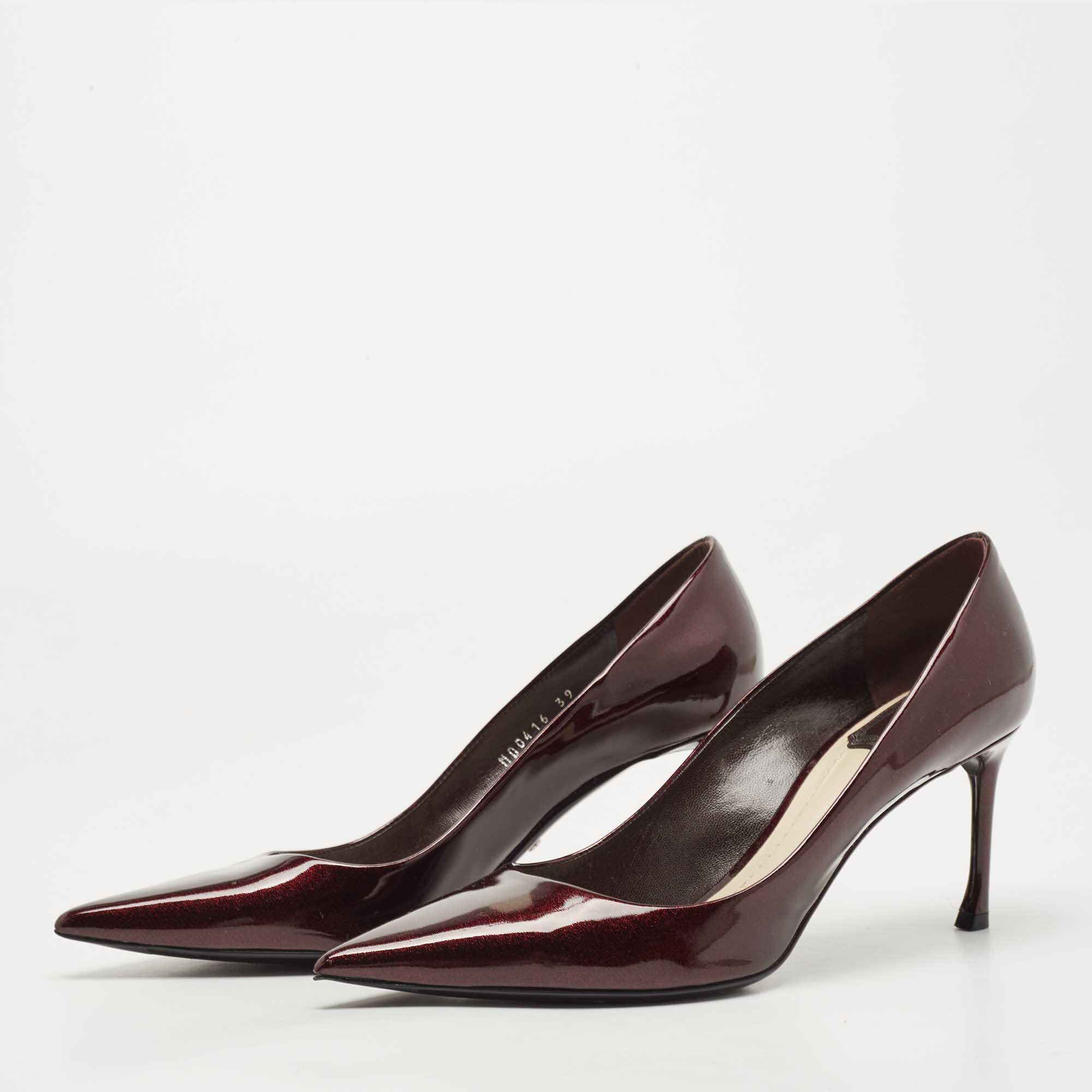 

Dior Metallic Patent Leather Pointed Toe Pumps Size