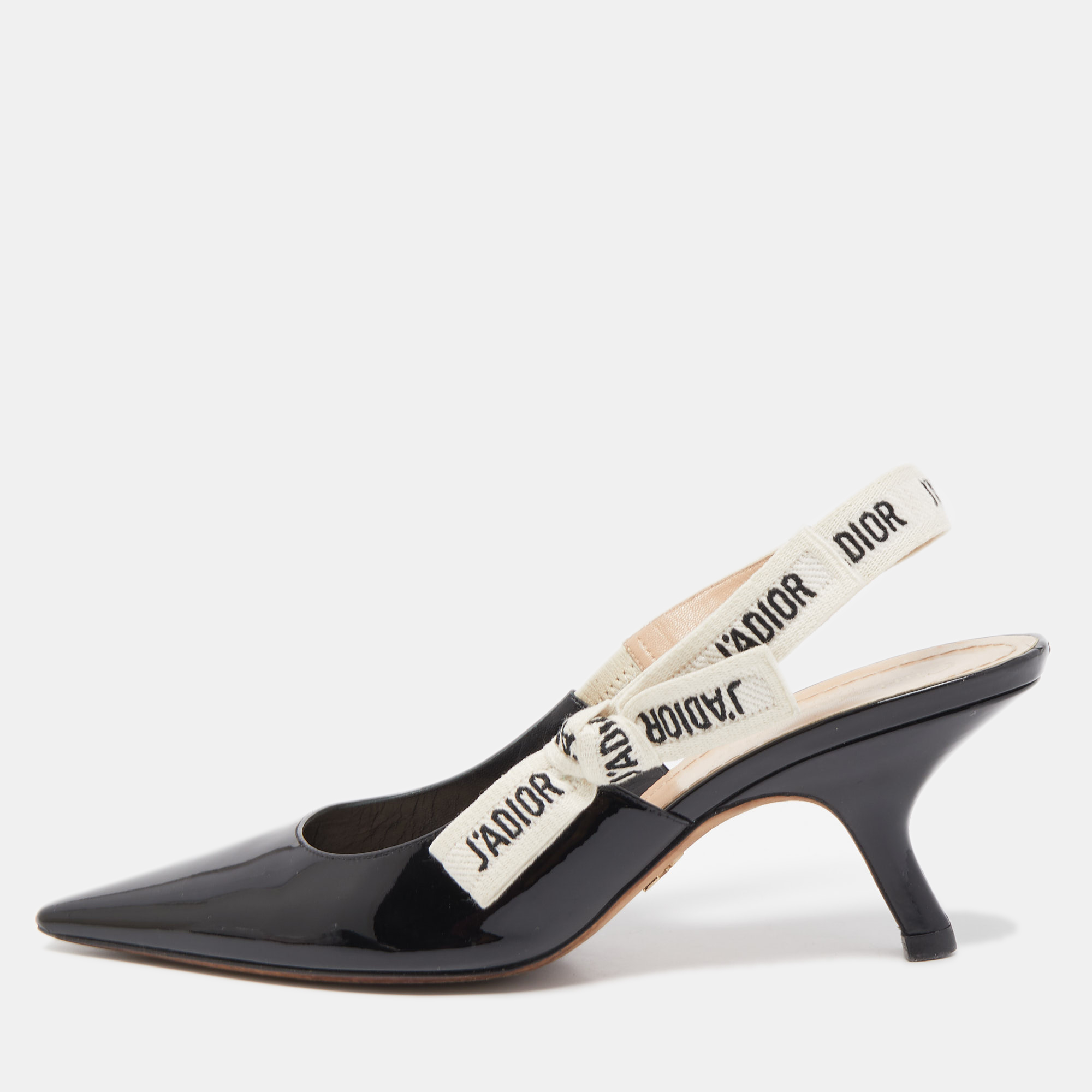 Dior Black Patent J'adior Slingback Pumps Size 39 Dior | The Luxury Closet