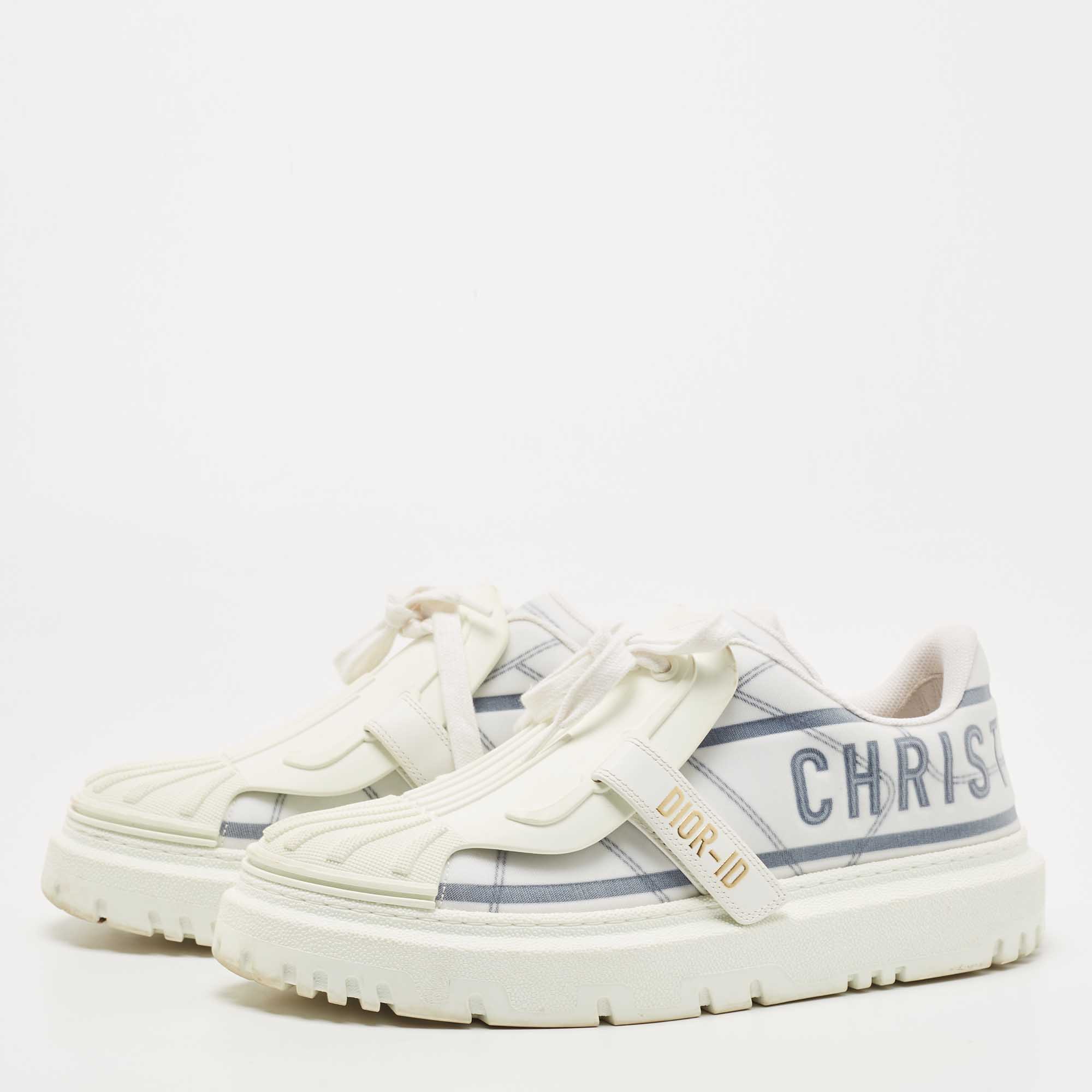 

Dior White Rubber and Technical Mesh Dior ID Sneakers Size