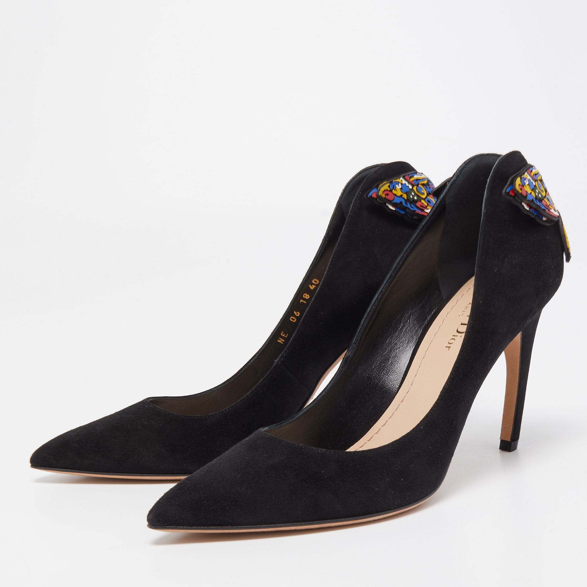 

Dior Black Suede D-Butterfly Pumps Size