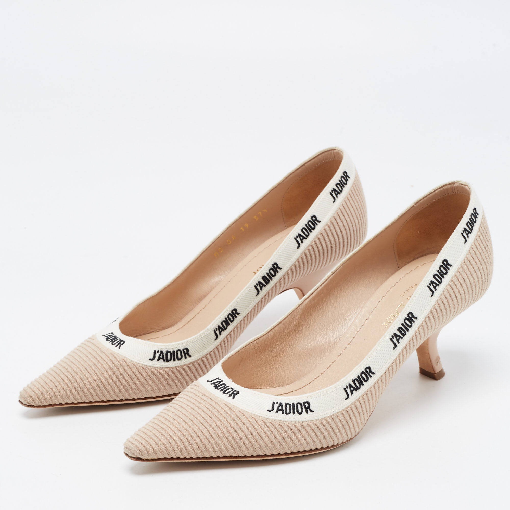 

Dior Beige/White Canvas J'adior Pumps Size