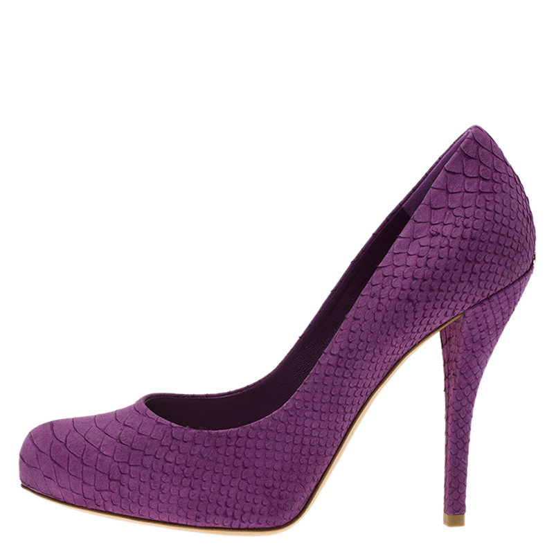 

Dior Purple Python Embossed Miss Dior Pumps Size