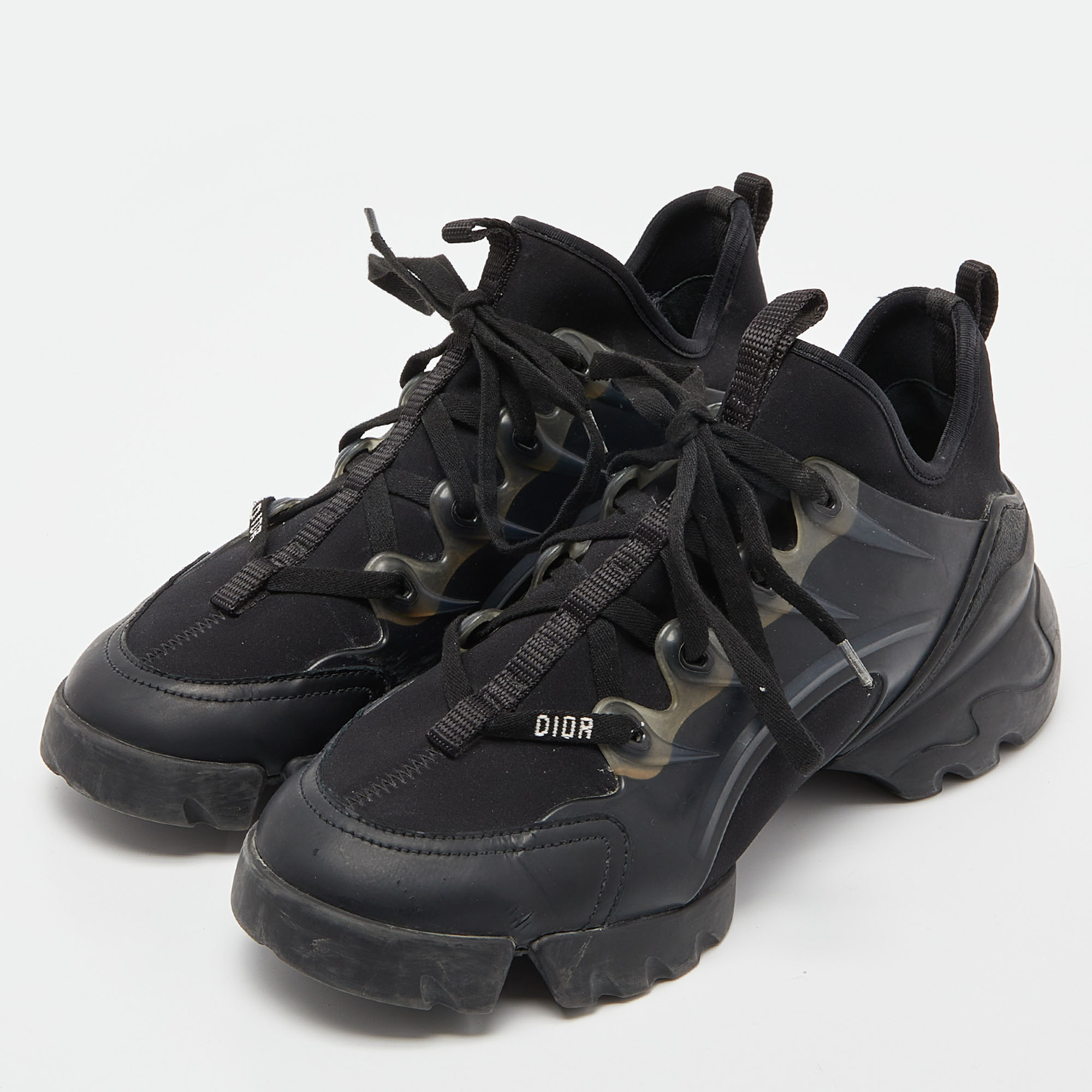 

Dior Black Neoprene and Leather D-Connect Sneakers Size