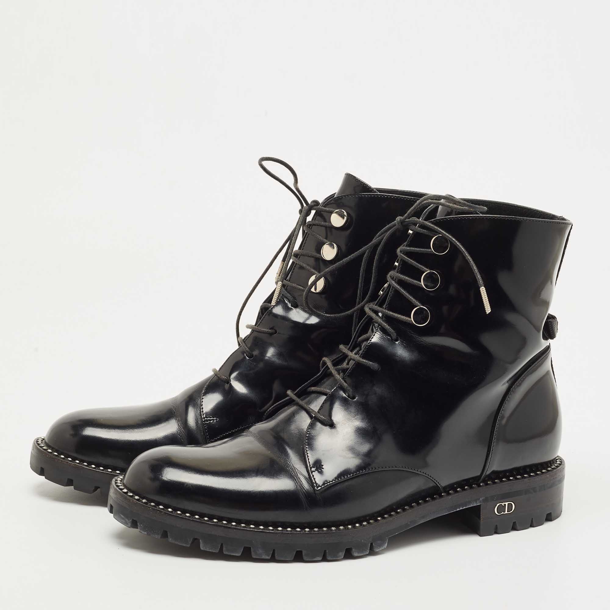 

Dior Black Leather Ankle Boots Size