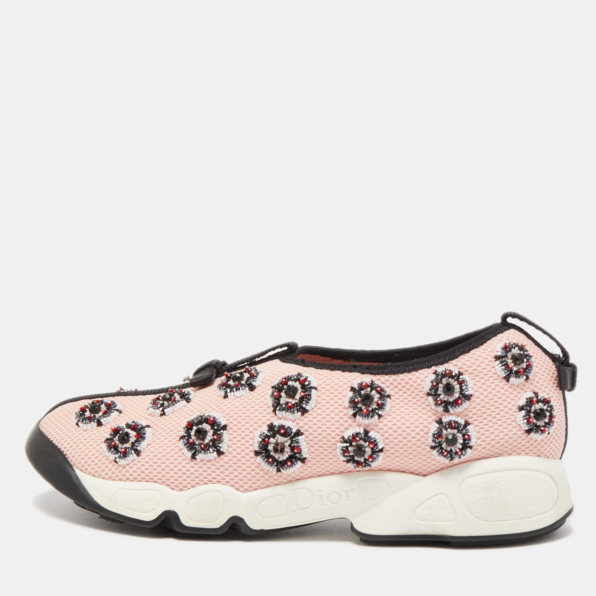

Dior Pink Mesh Fusion Crystal Embellished Sneakers Size