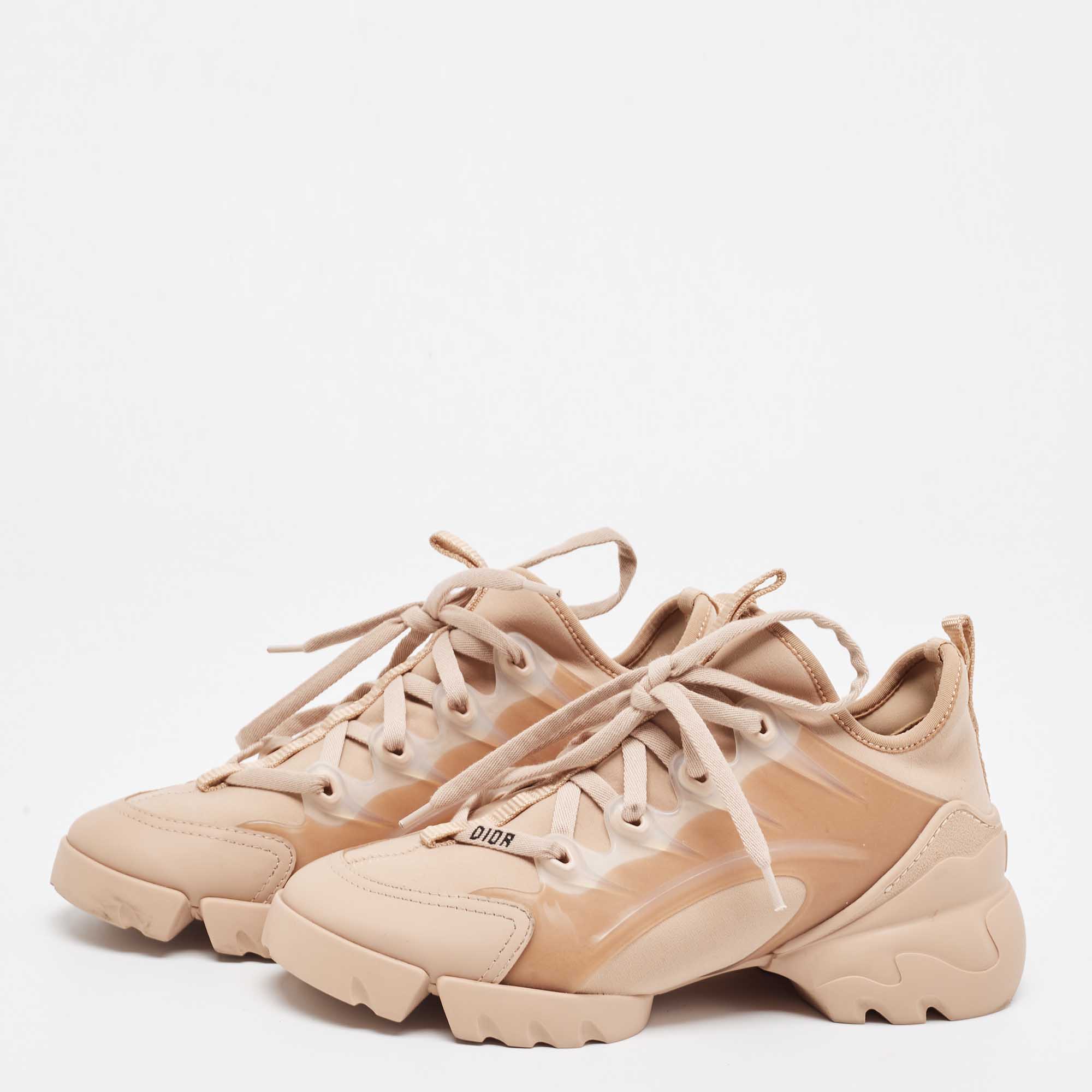

Dior Beige Fabric and PVC D-Connect Sneakers Size