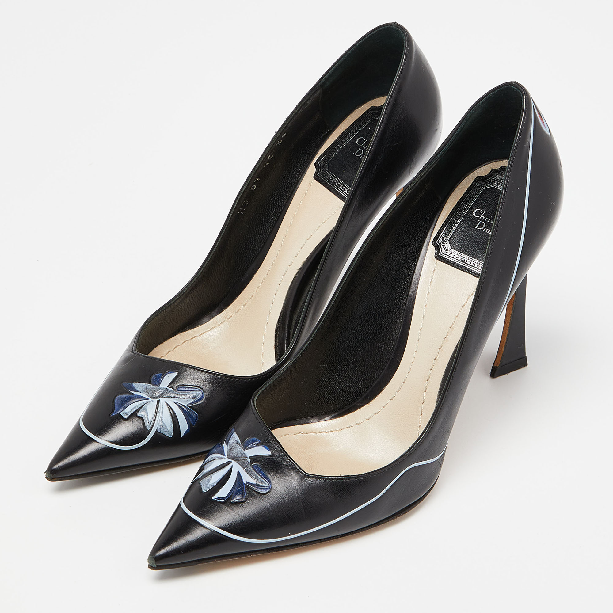 

Dior Black Leather 'Paradise' Pointed Toe Pumps Size