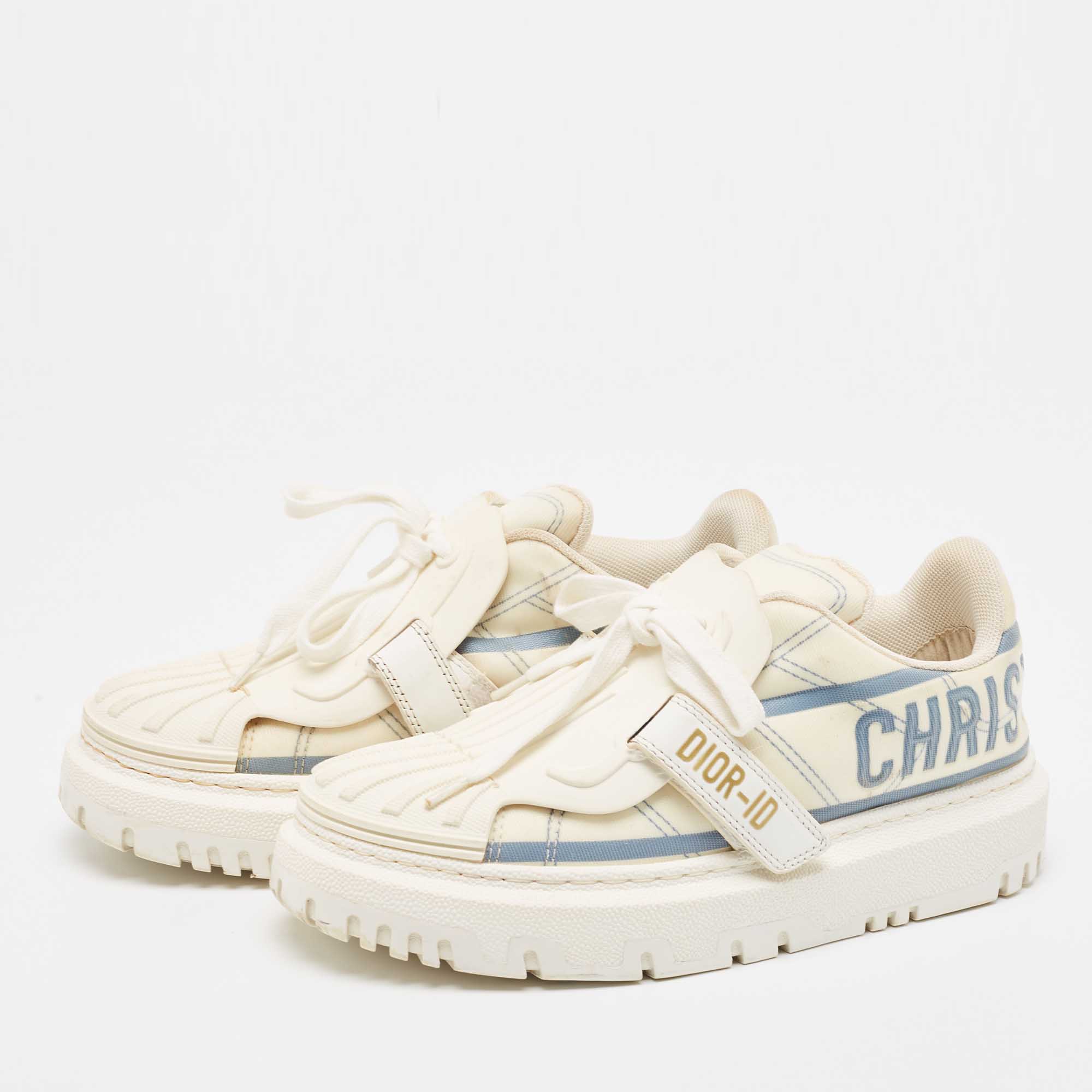 

Dior White Rubber and Technical Mesh Dior ID Sneakers Size