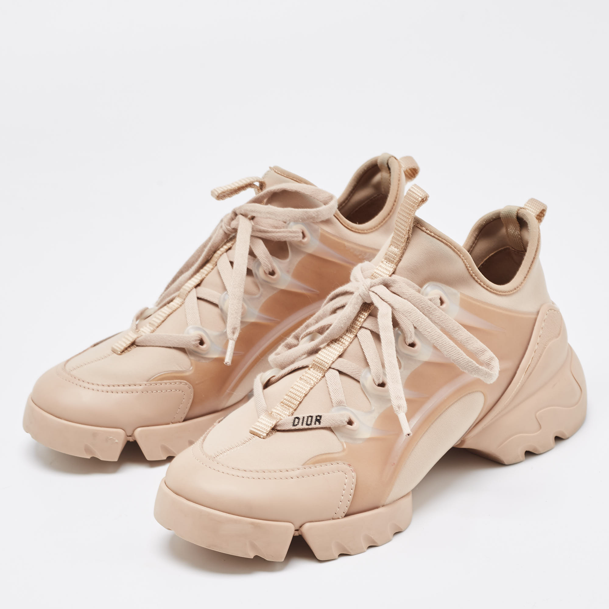 

Dior Beige Neoprene and PVC D-Connect Sneakers Size