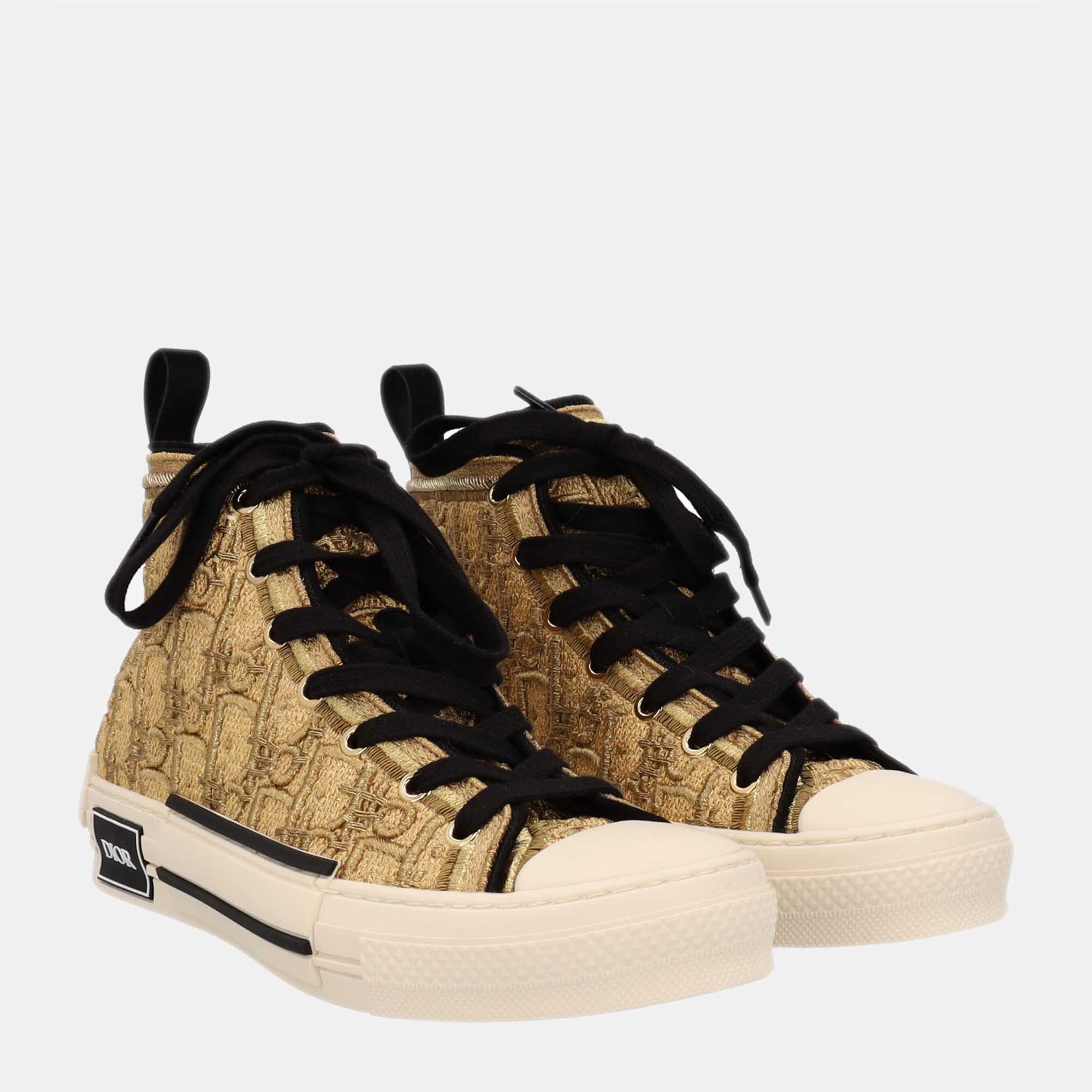 

Dior Women's Fabric Sneakers - Gold - EU