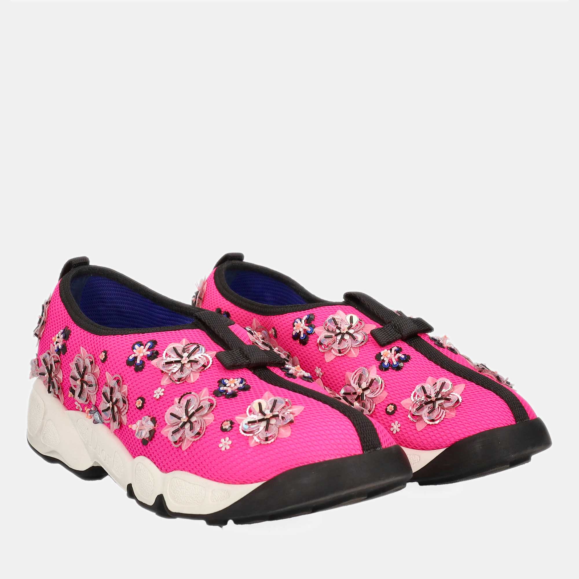 

Dior Women's Fabric Sneakers - Pink - EU