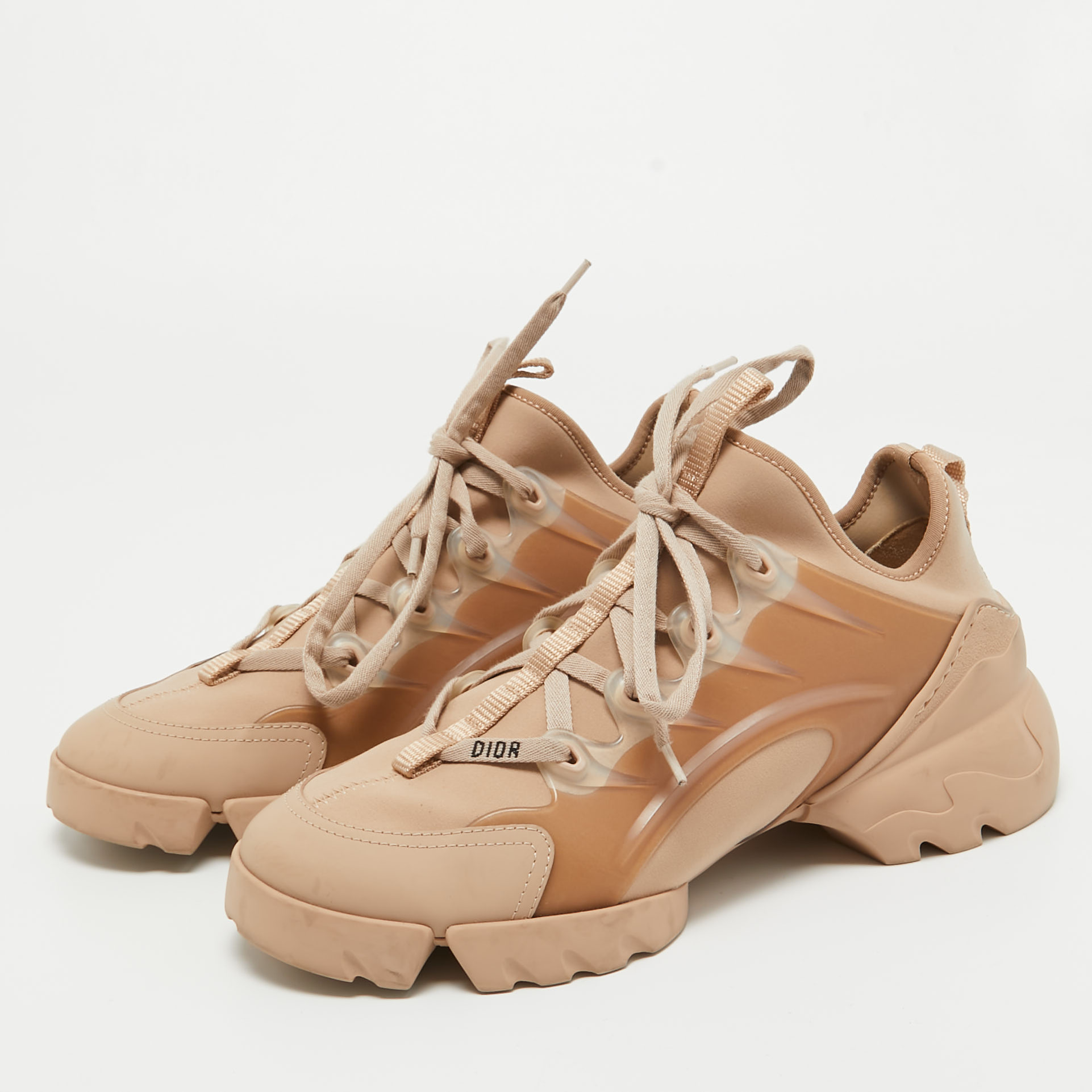 

Dior Beige Neoprene and Rubber D-Connect Sneakers Size