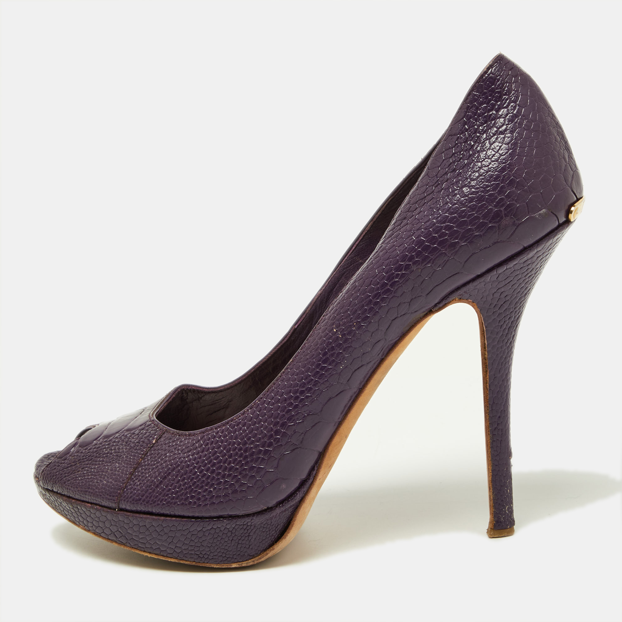 Pre-owned Dior Pumps Size 37.5 In Purple