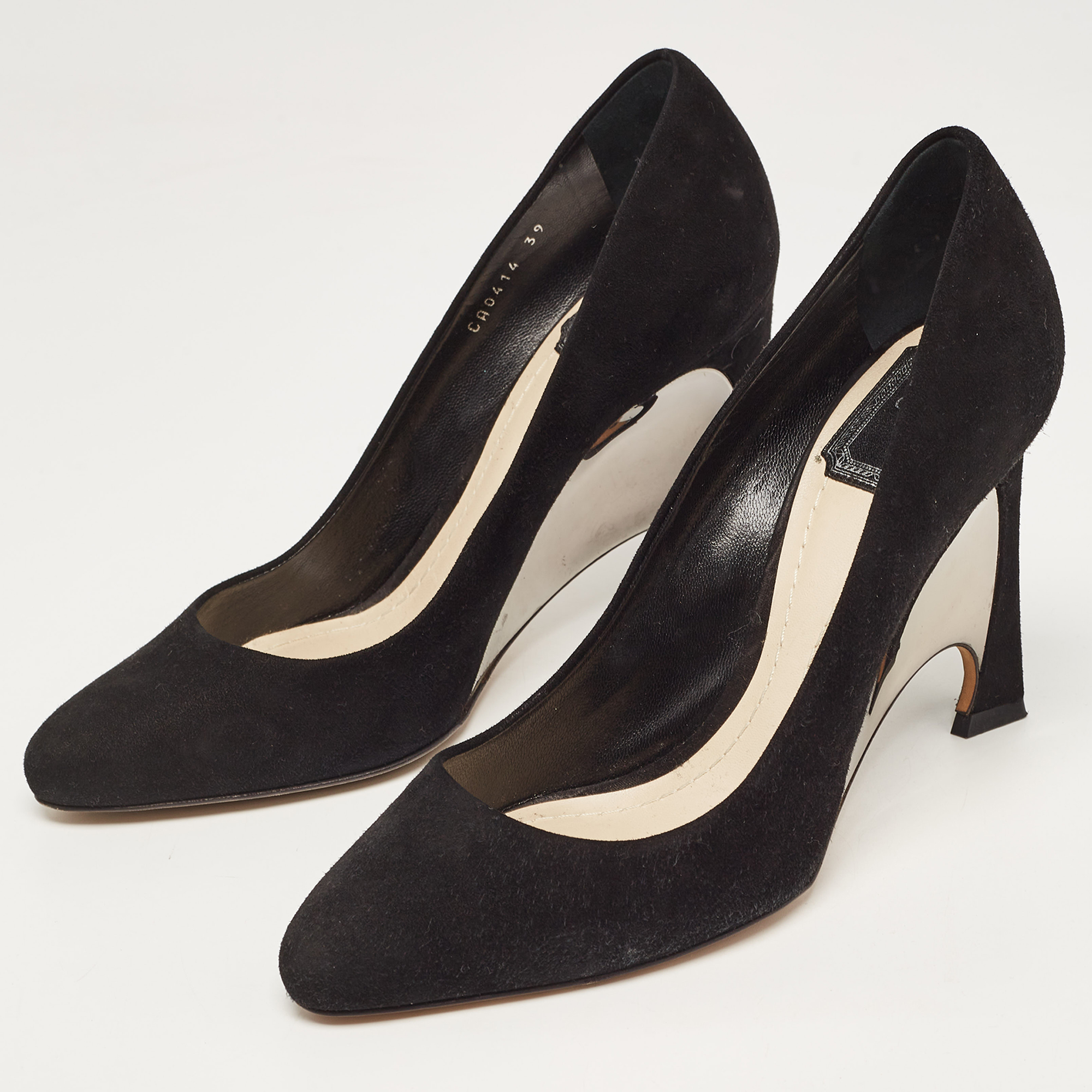 

Dior Black Suede Wedge Pumps Size