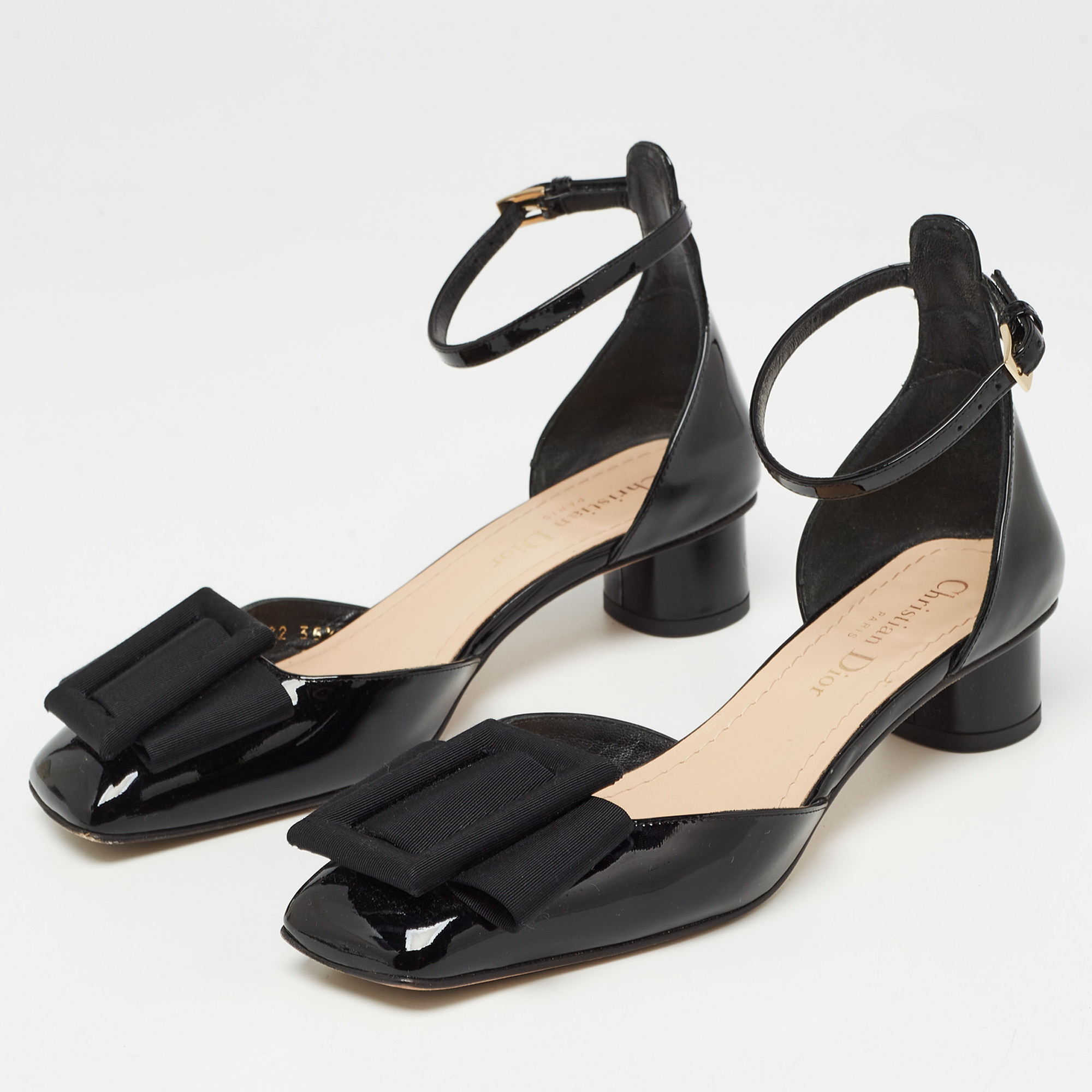 

Dior Black Patent Idyll Ankle Strap Pumps Size
