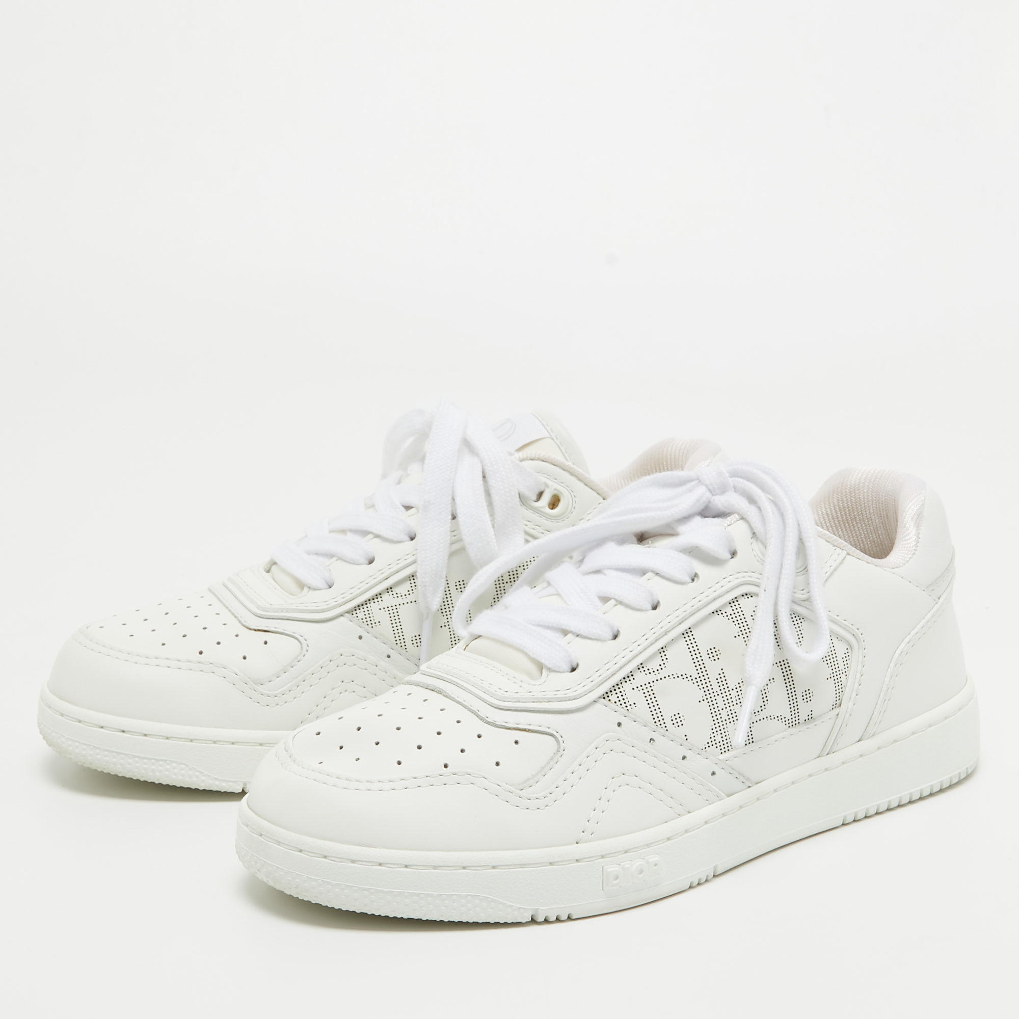 

Dior White Leather B27 Low Top Sneakers Size