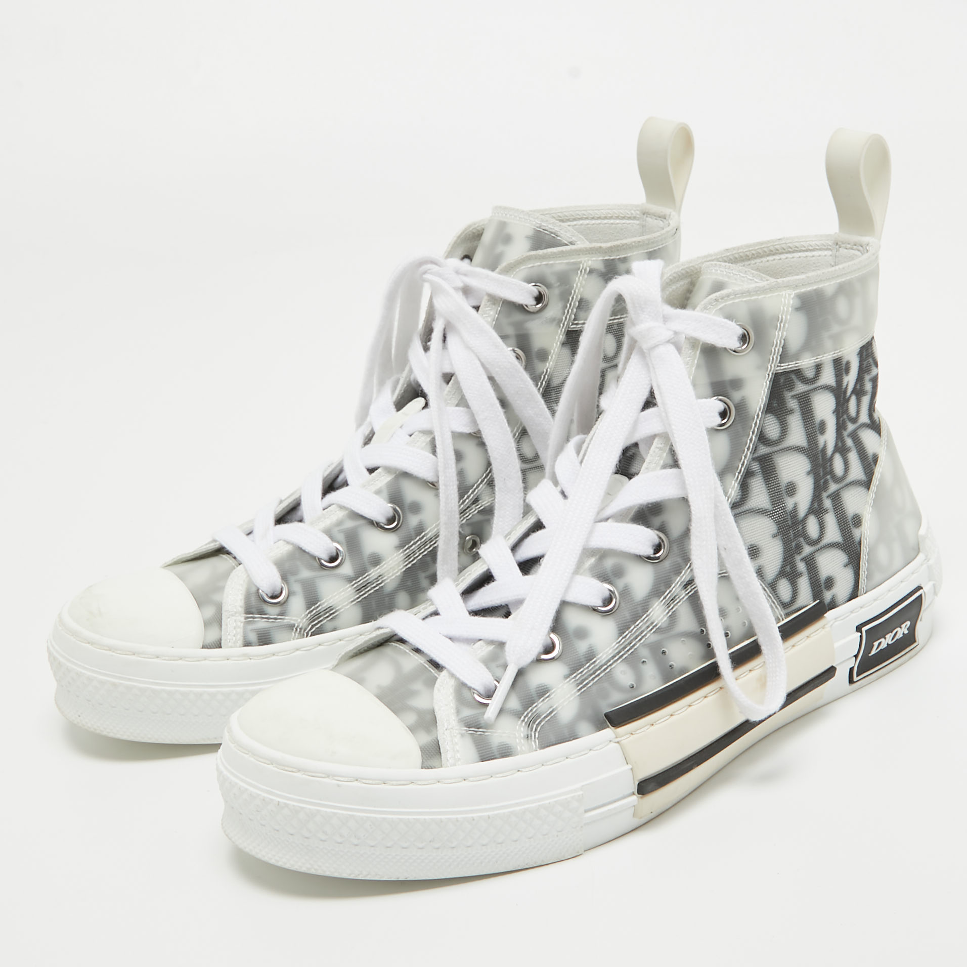 

Dior Gry/White PVC and Nylon B23 High Top Sneakers Size, Grey