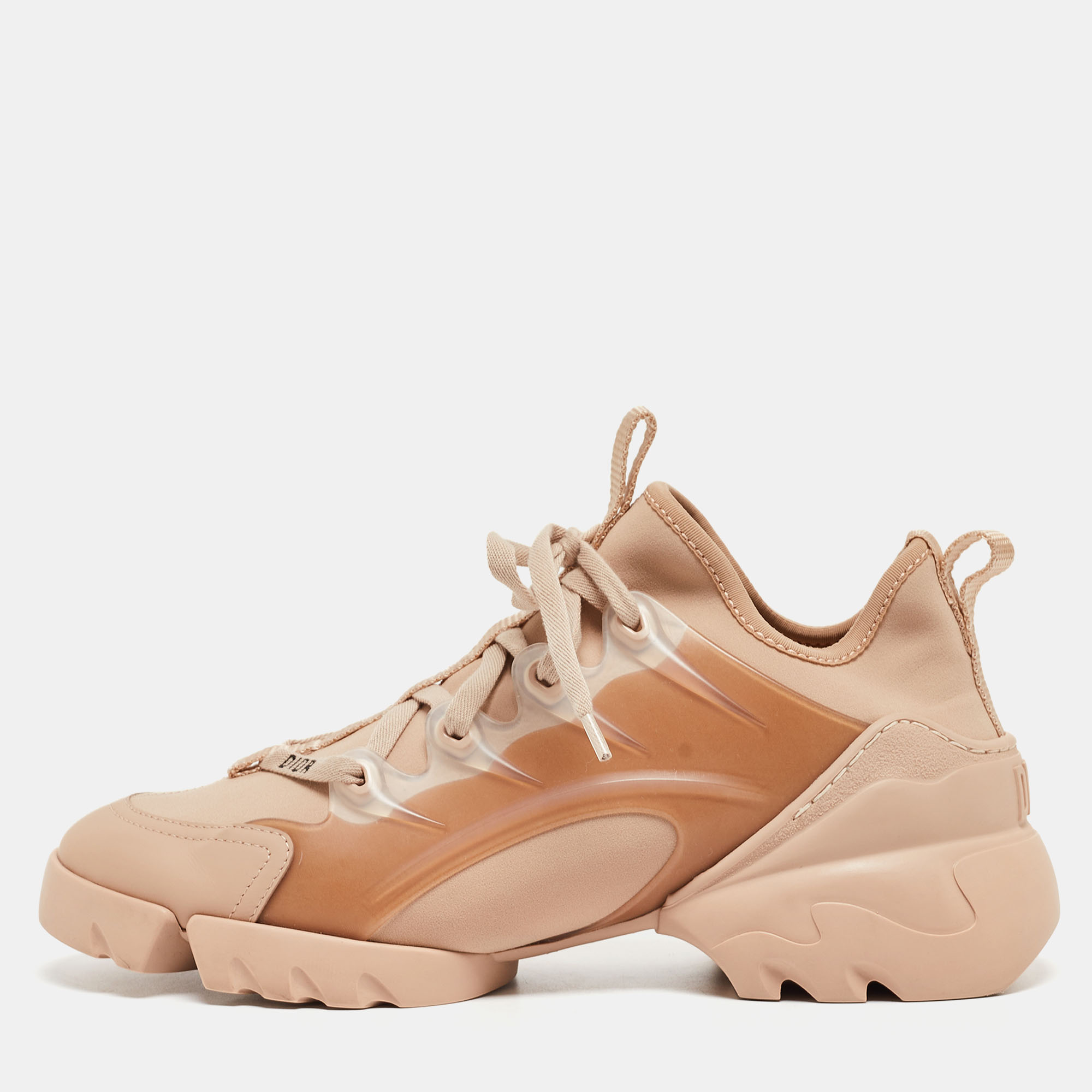 

Dior Beige Neoprene and Leather D-Connect Sneakers Size