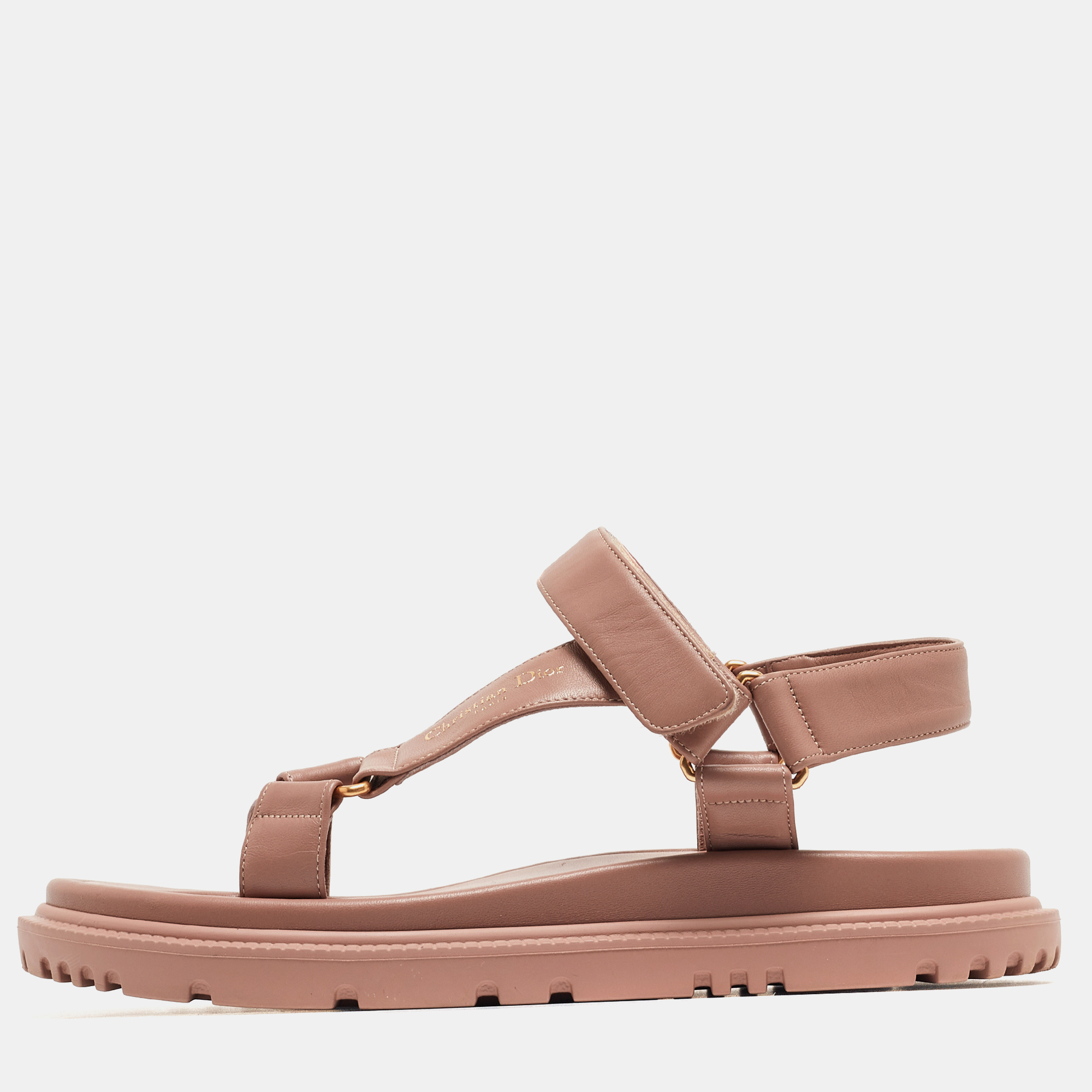 

Dior Pink Leather D-Wave Sandals Size